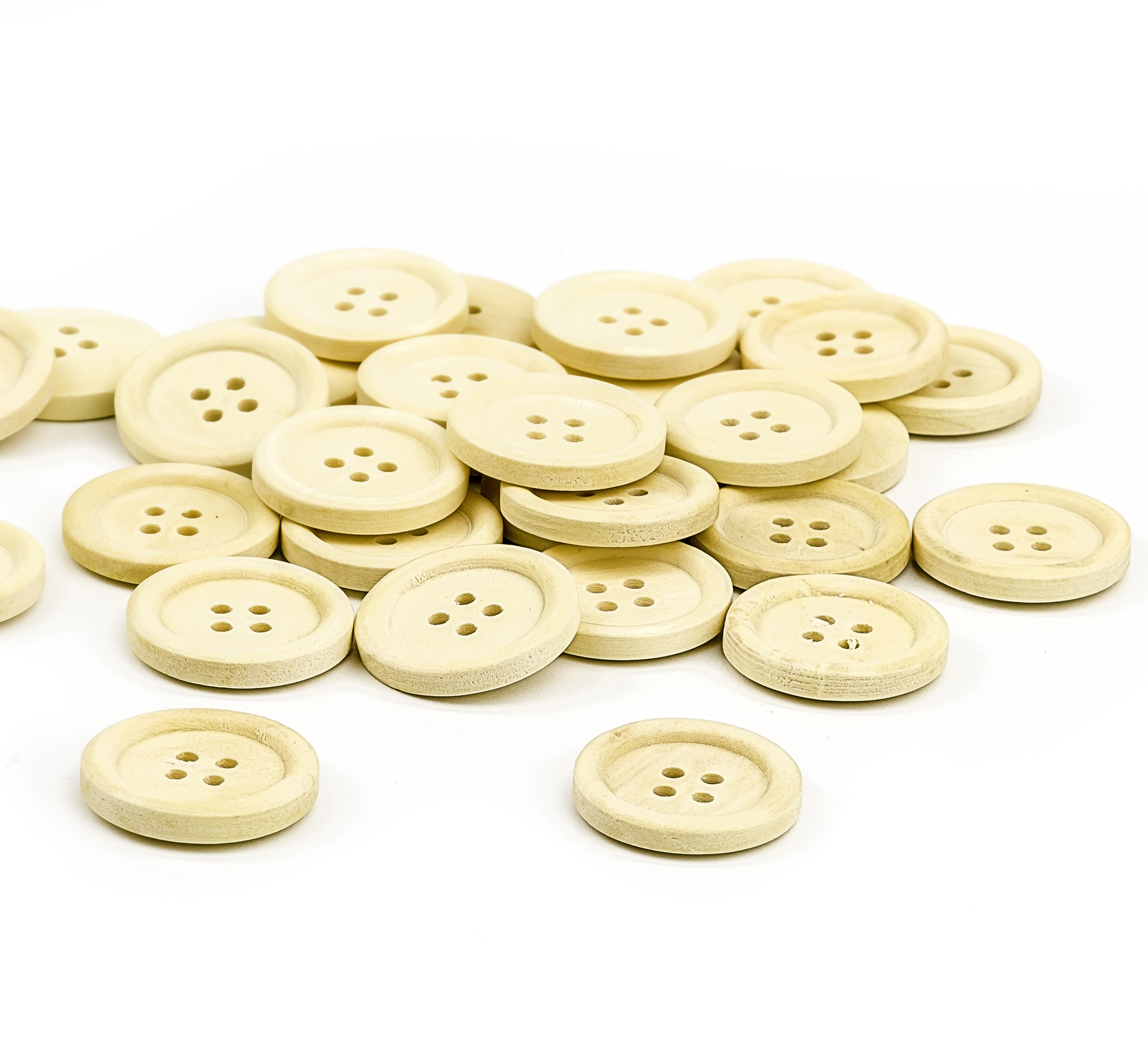 Knoflík přízdoba pr.2cm S/30 natural dřevo