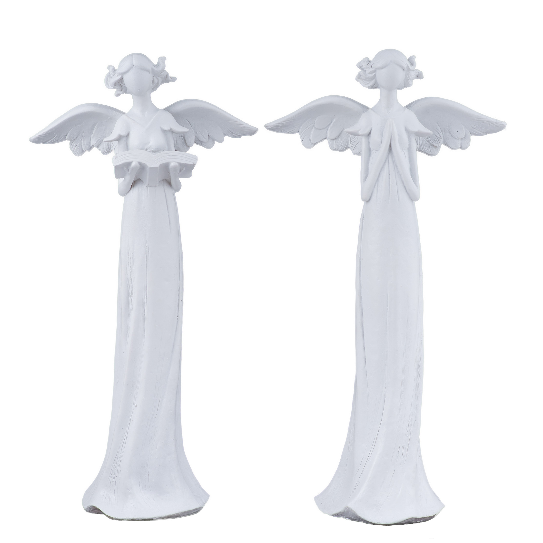 Anděl polyresin v.34cm bílý mix