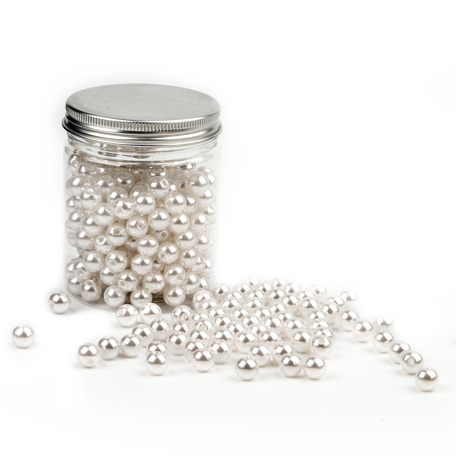 Dekoperličky pvc pr.10mm/150g bílé