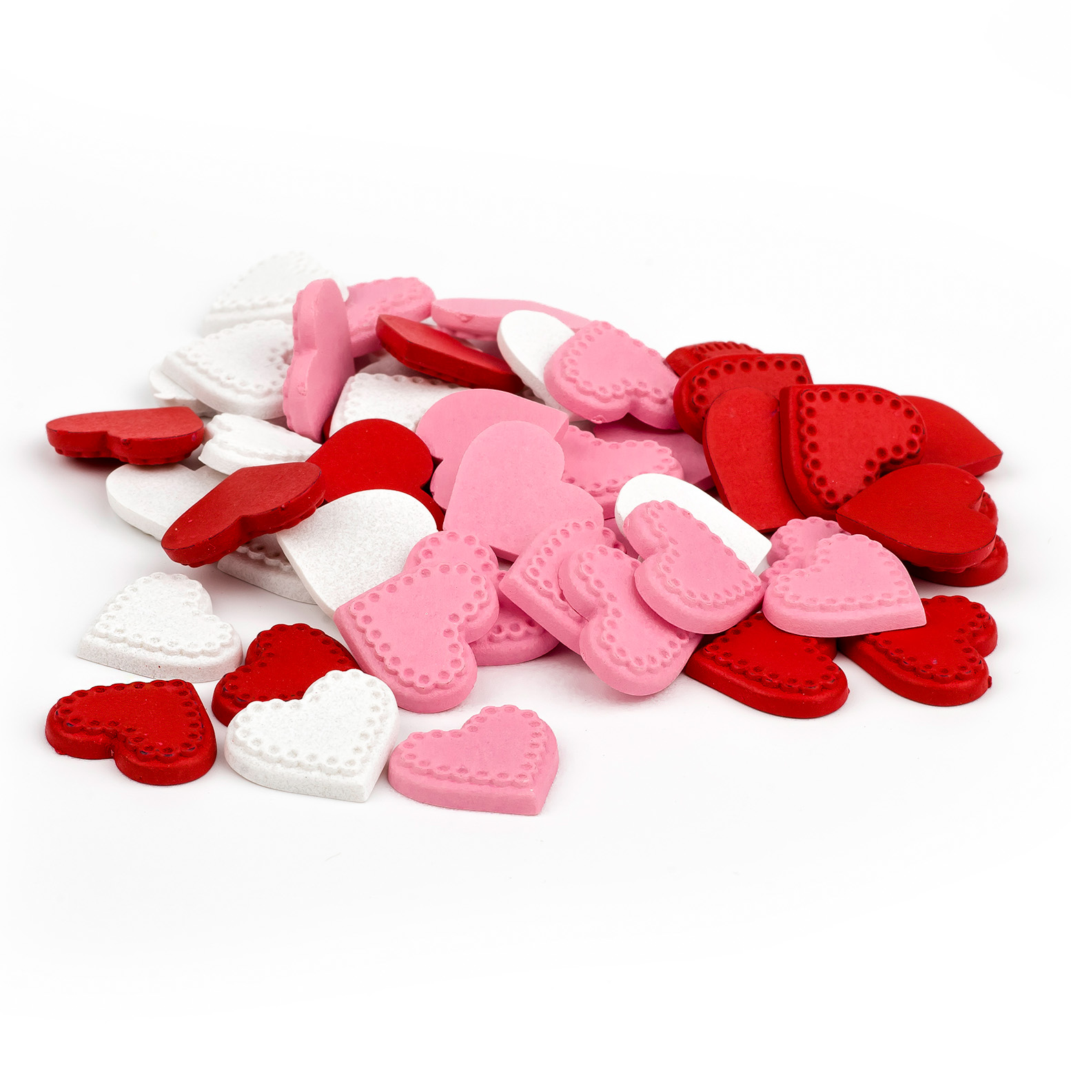 Srdce přízdoba dřevo pr.2cm mix S/48