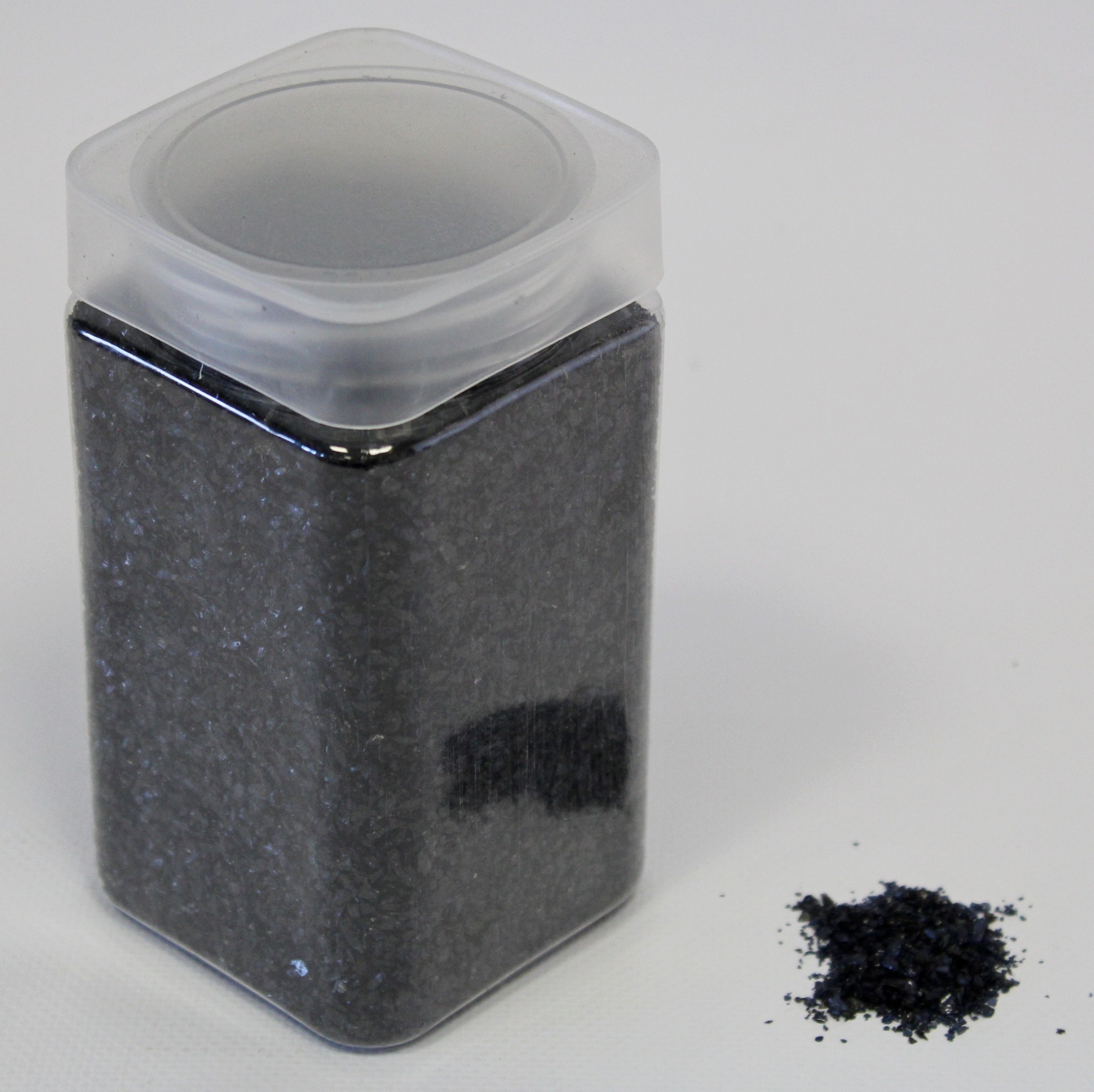 Písek sklo 1-2mm/500g černý