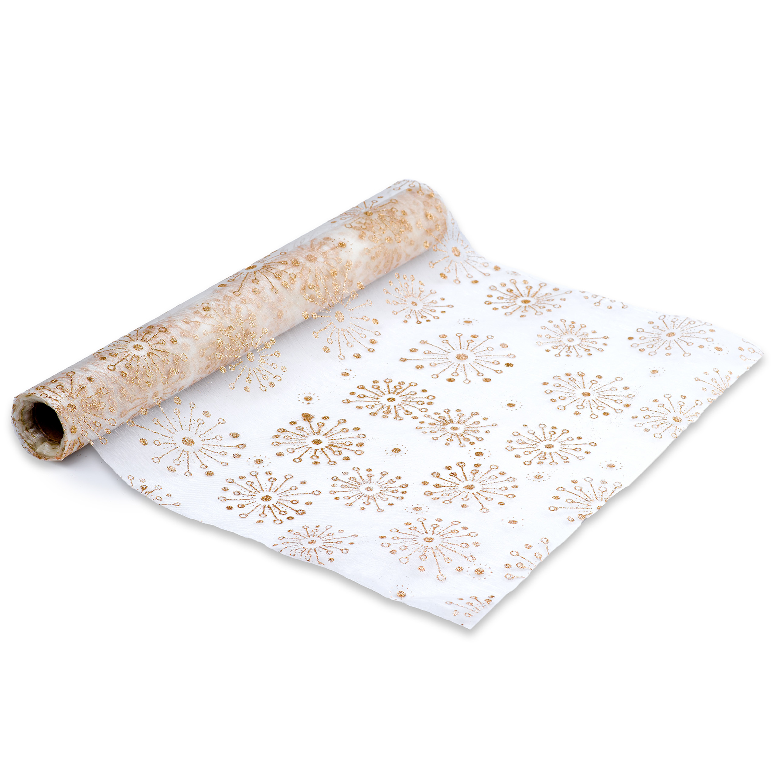 DEKO látka Organza vánoční š.36cm/9m zlatá