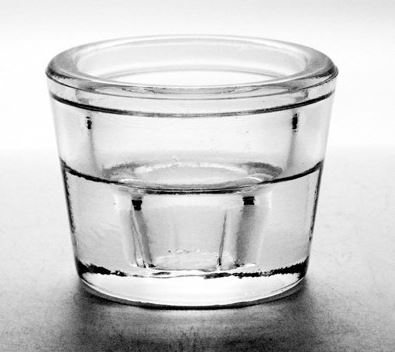 Sklo svícen kónický pr.6,5x4,5cm čirý