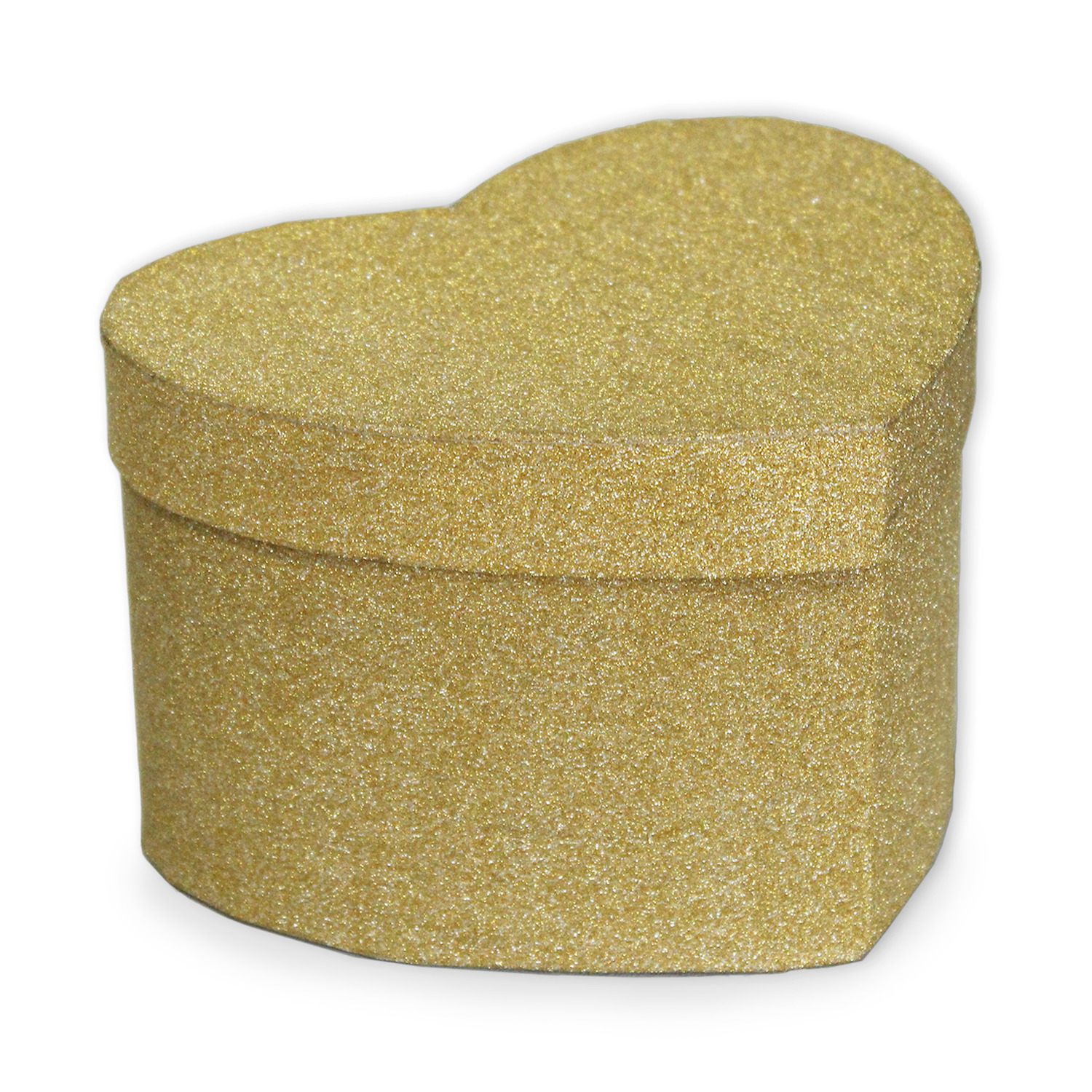 Flower box Srdce dl.16cm zlatý gliter