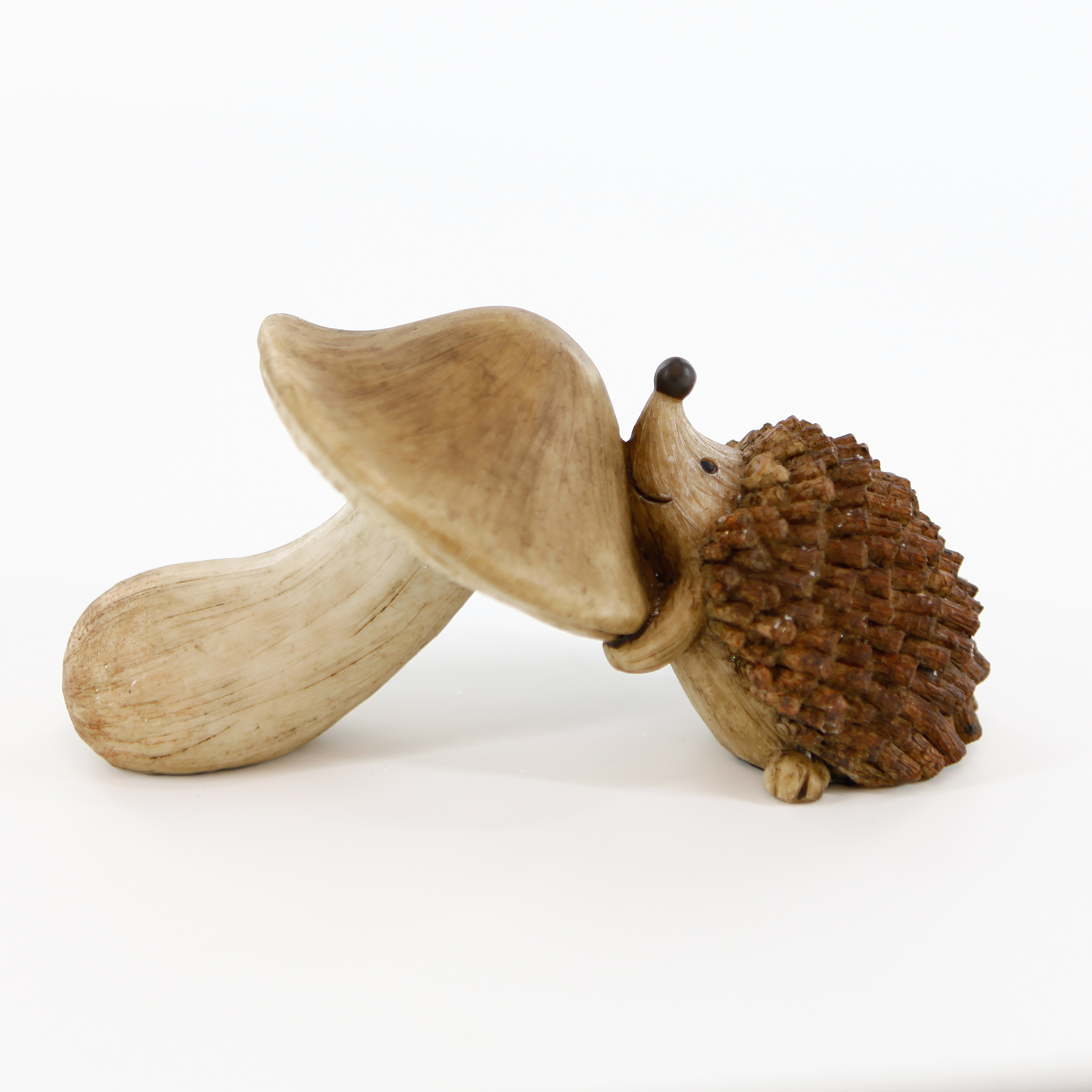Hřib polyresin s ježkem dl.18x9,5cm natural