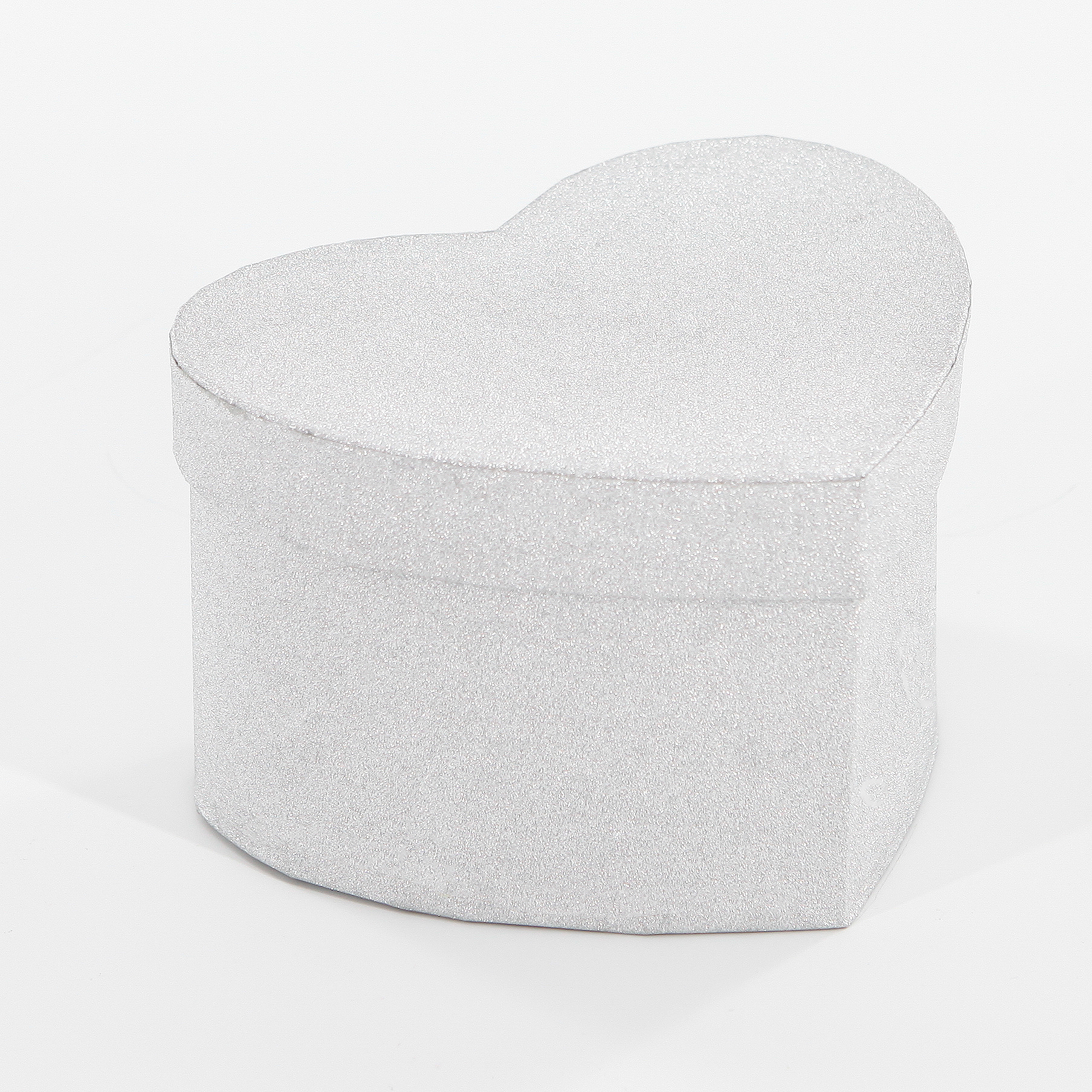 Flower box Srdce dl.16cm stříbrný gliter