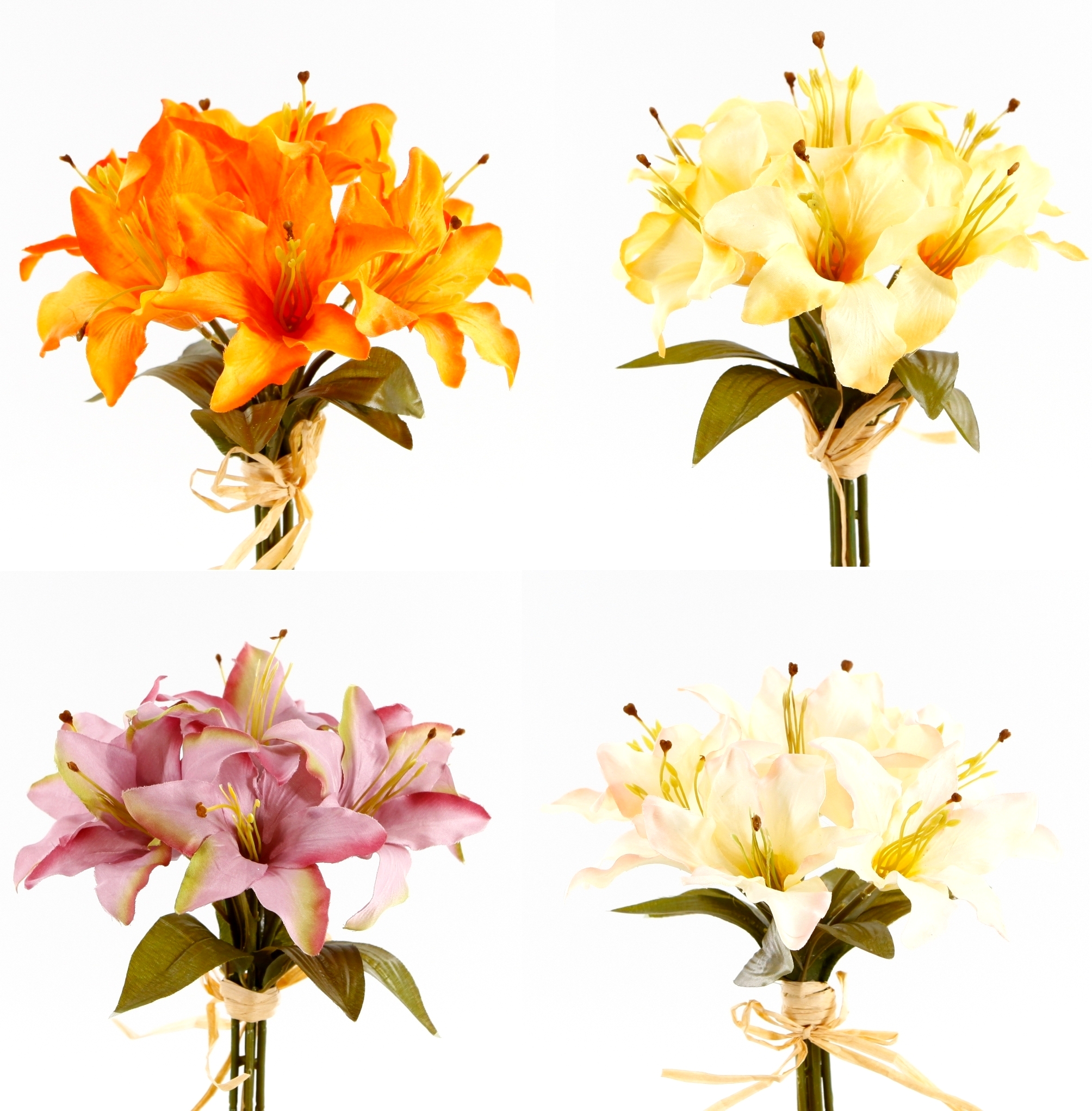 Lilie kytice v.30cm mix