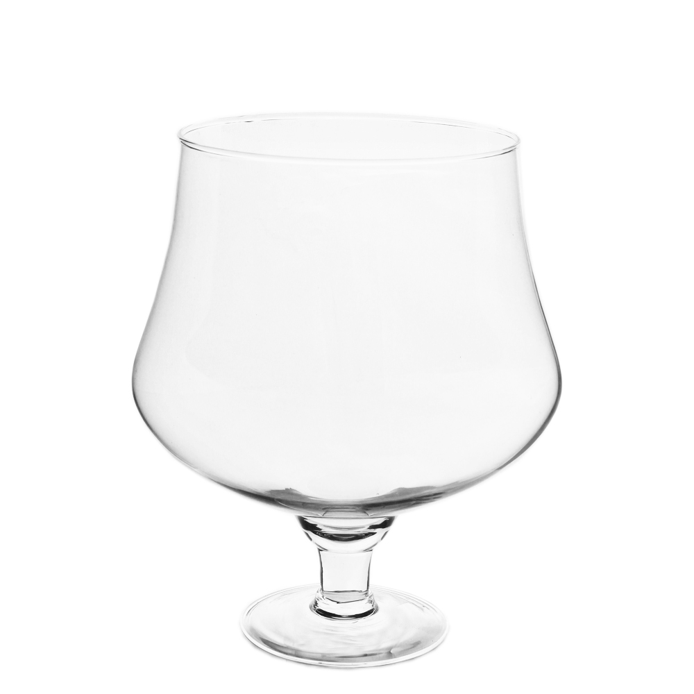 Sklo pohár na stopce v.22x13,5x9,5cm čirý