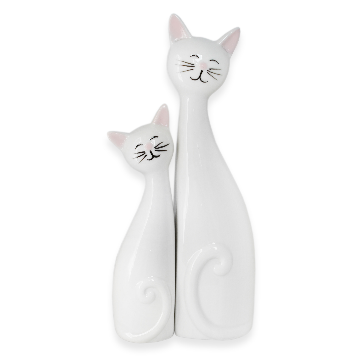 Kočky porcelán bílá S/2