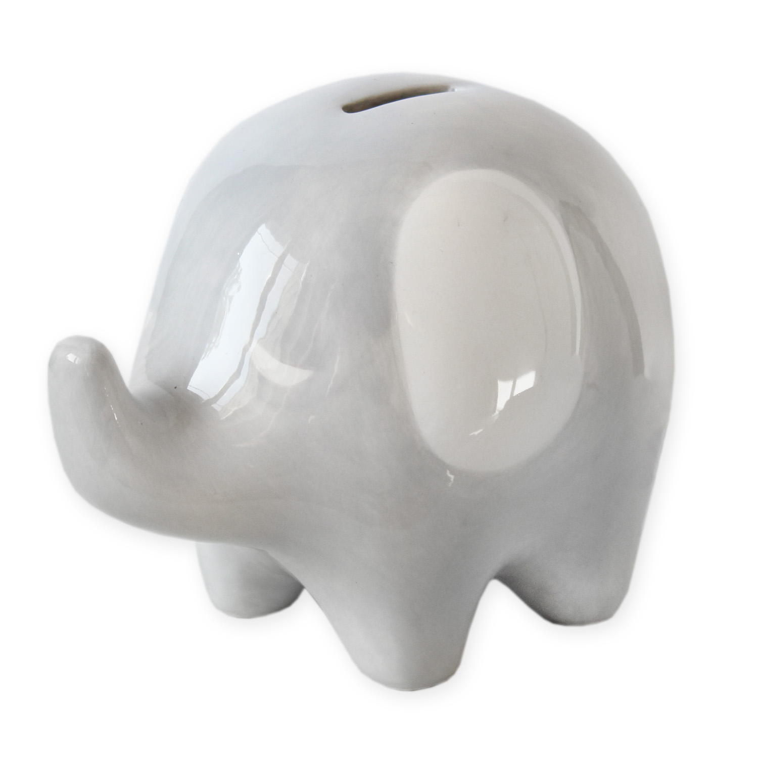 Slon pokladnička keramika dl.17x14cm šedá