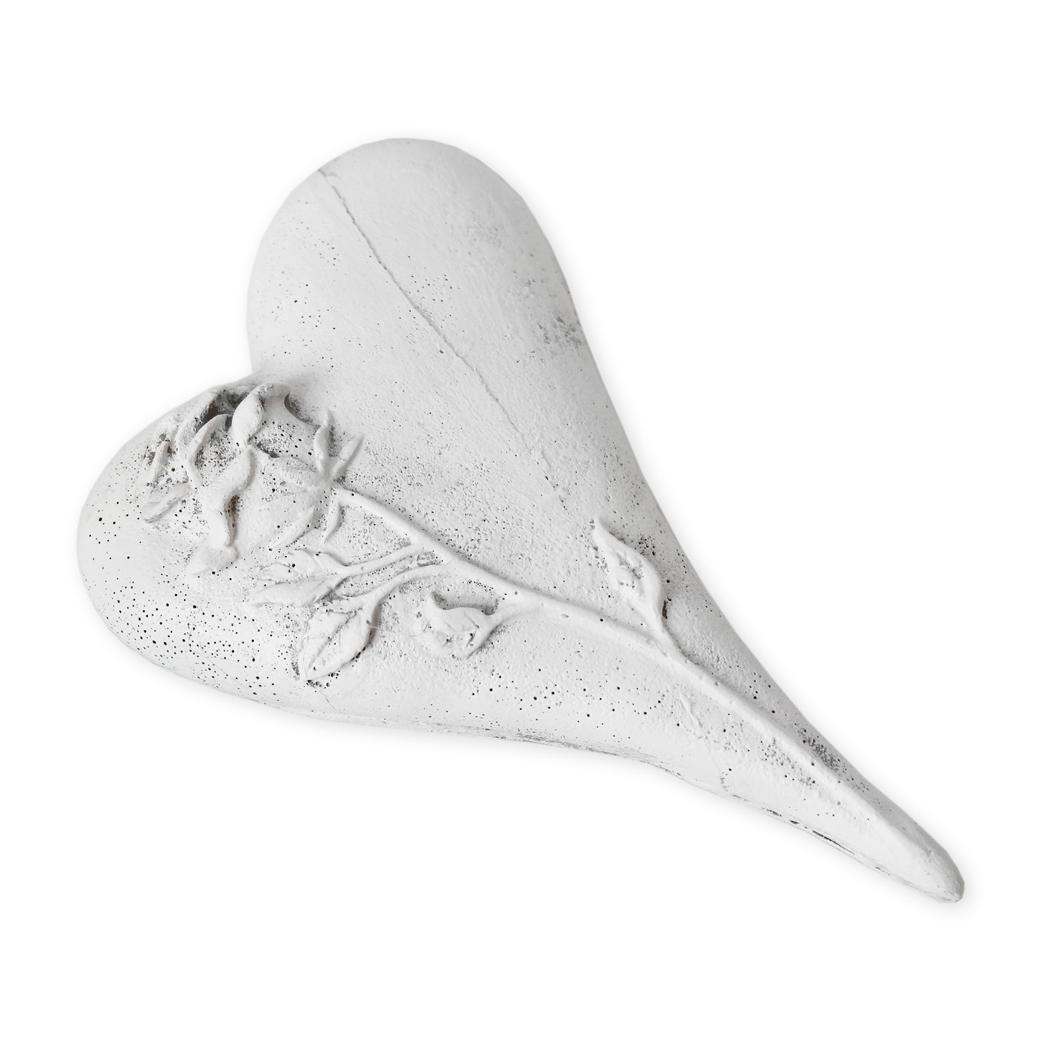 Srdce keramika dl.15cm šedé