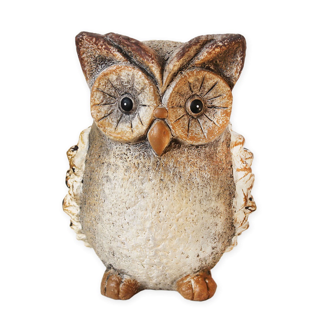 Sova keramika v.19cm natural