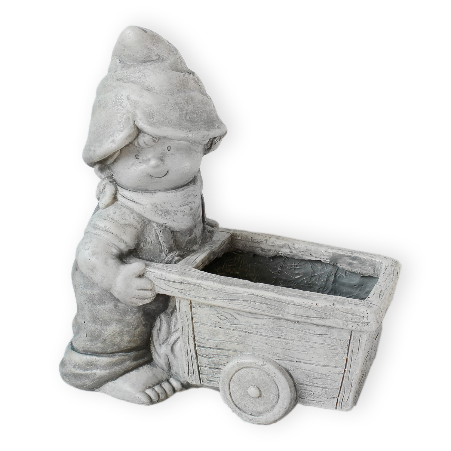 Obal polyresin Kluk v.34x30cm šedý