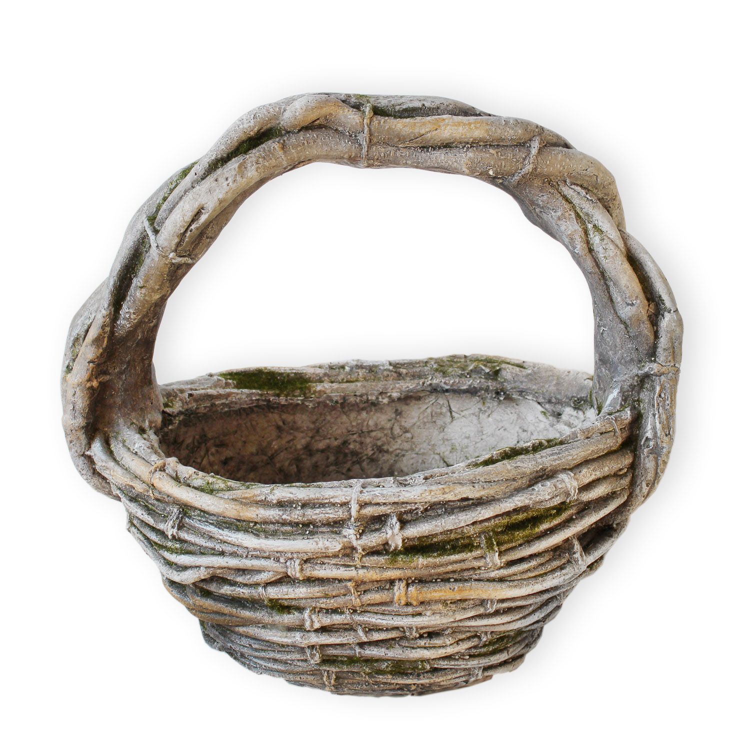 Košík polyresin v.34x20cm natural