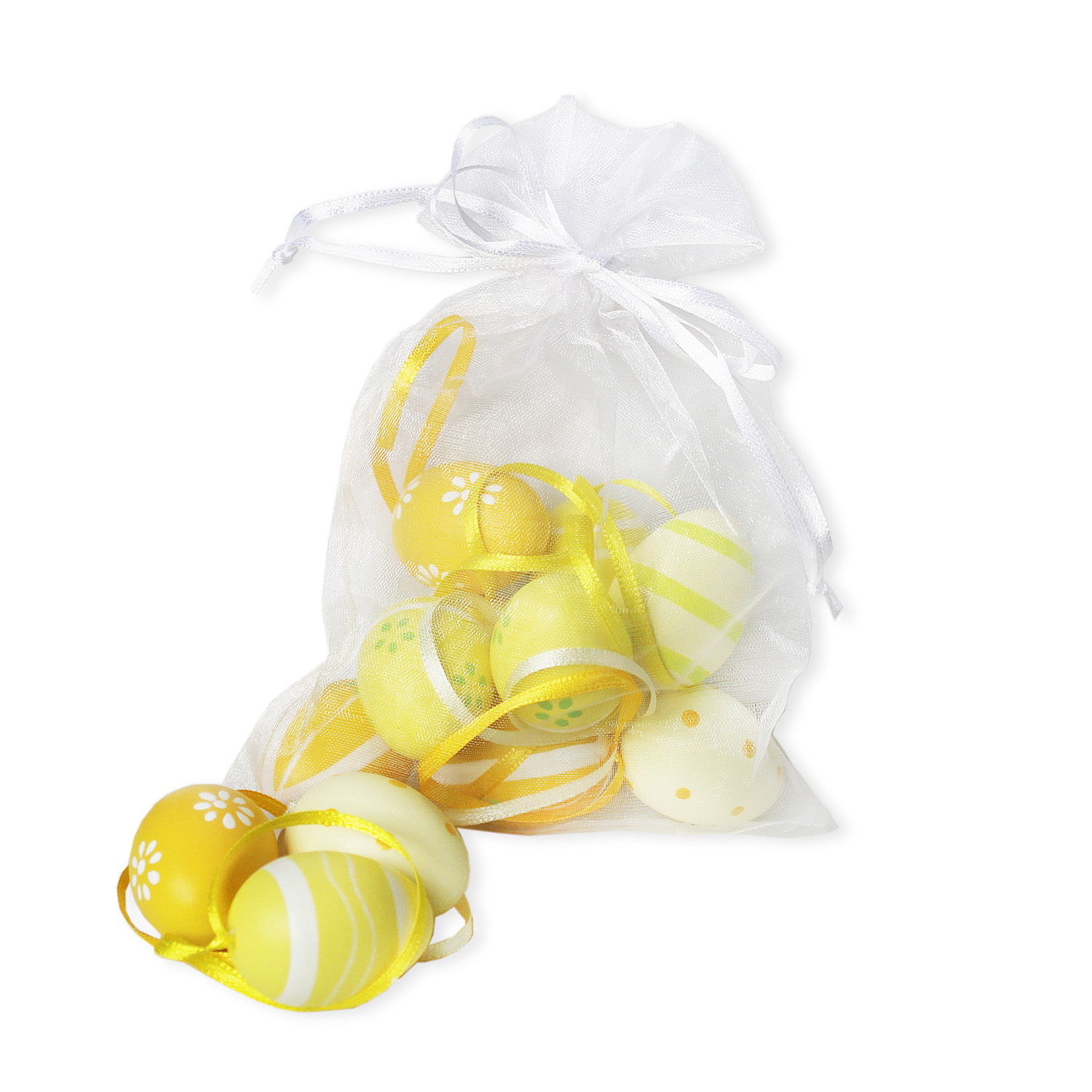 Vajíčka pvc závěs pr.4cm žlutá S/12ks