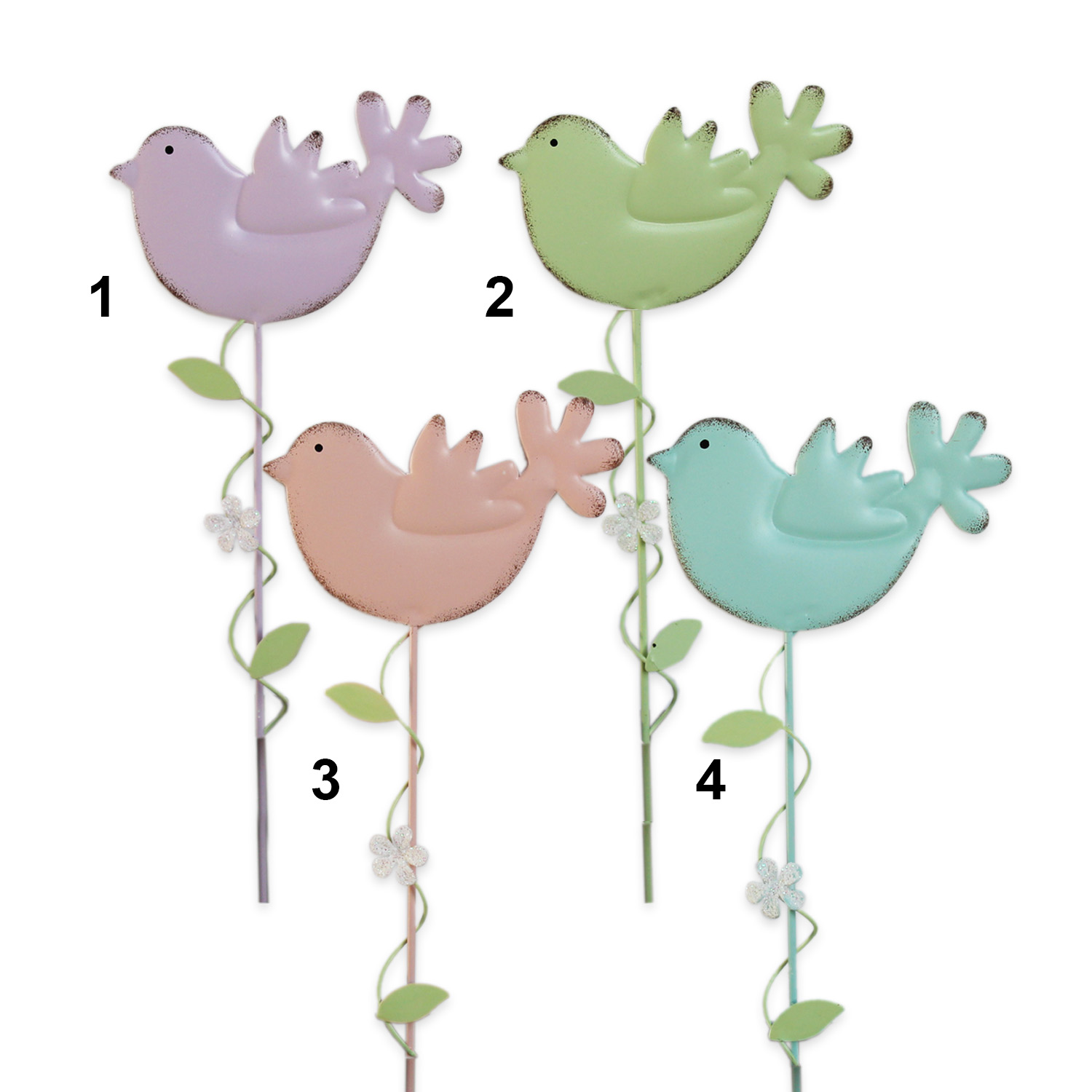 Ptáček zápich v.26cm mix kov