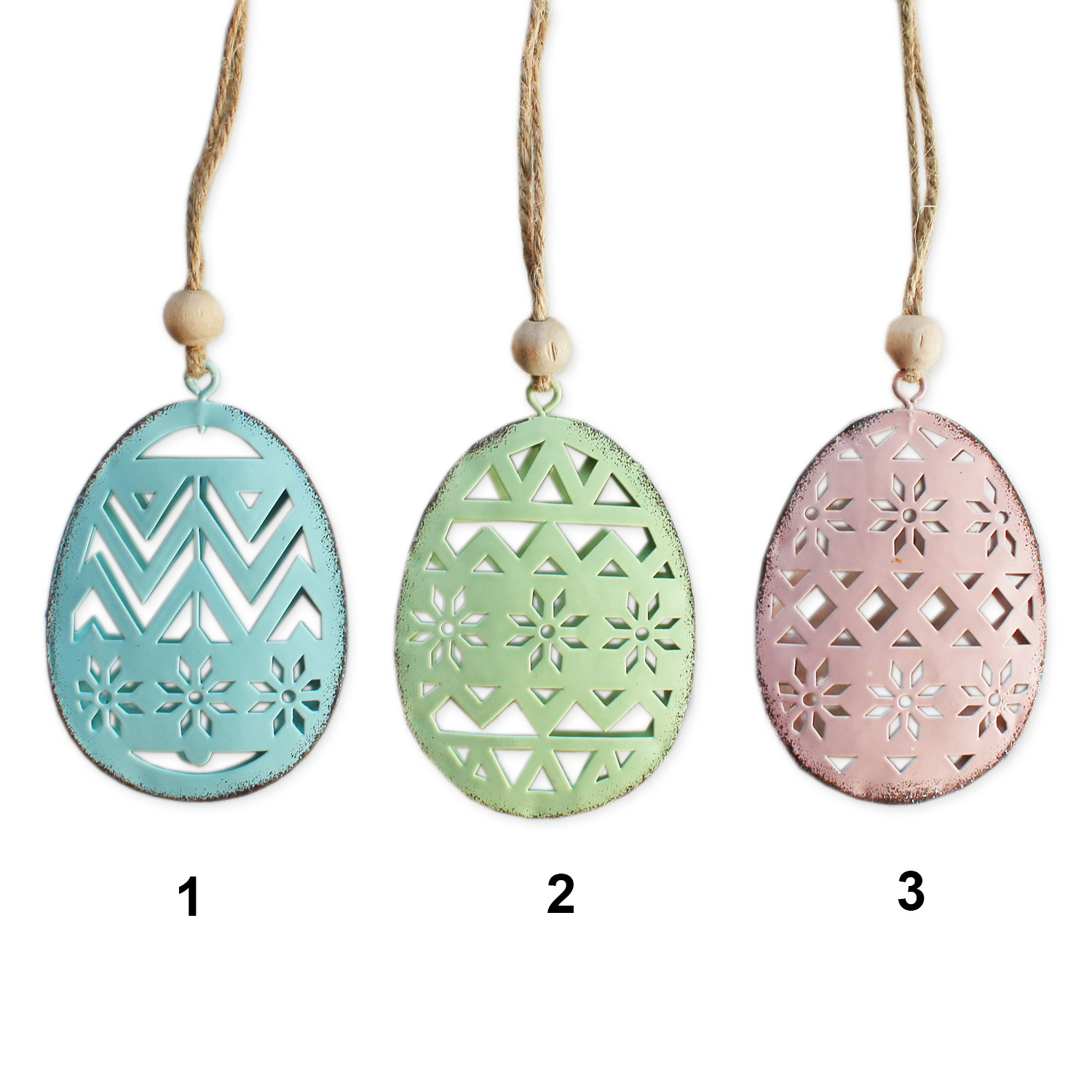 Vajíčko závěs v.7,5cm mix kov