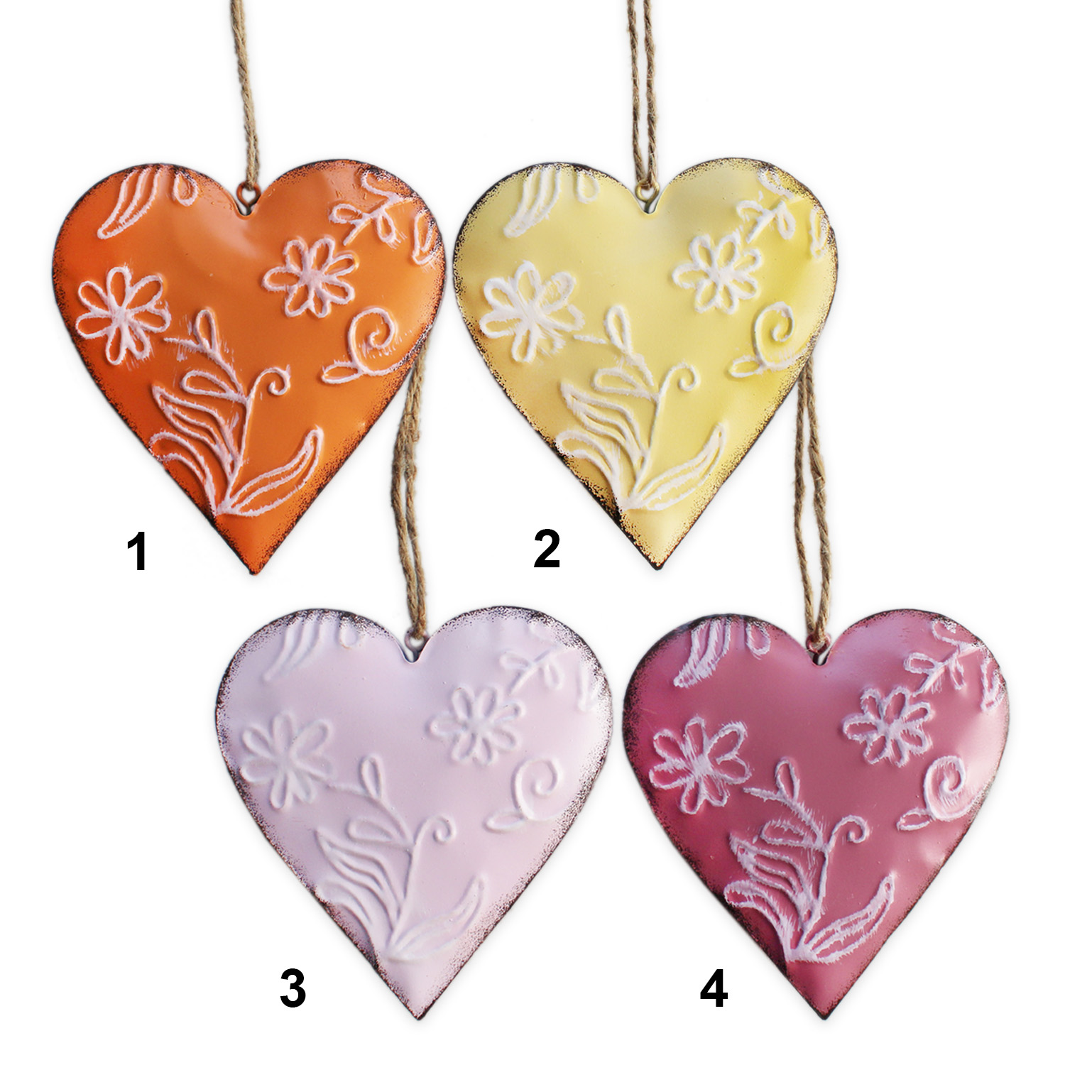 Srdce závěs kov pr.10cm mix