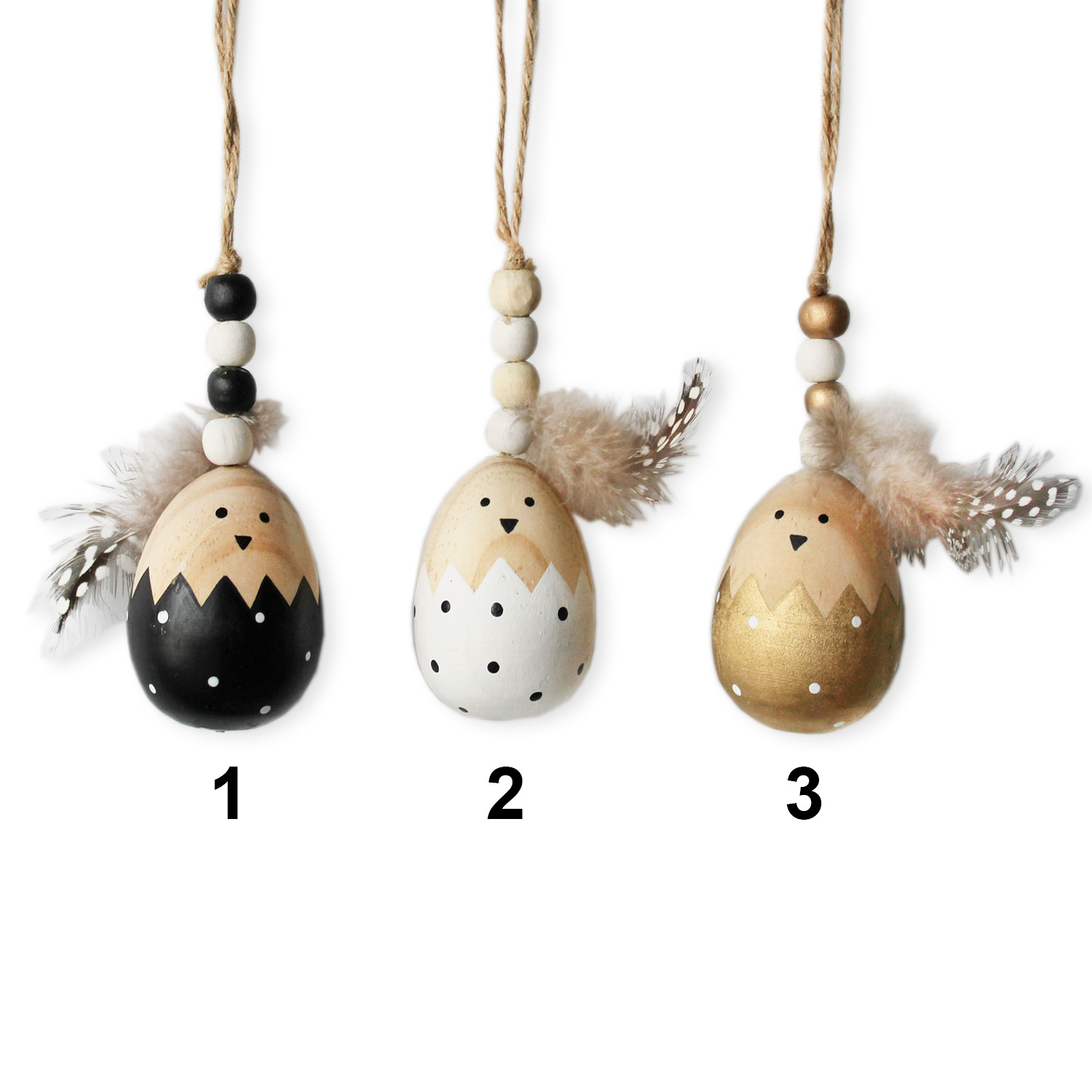 Kuře závěs dřevo v.6,5cm mix