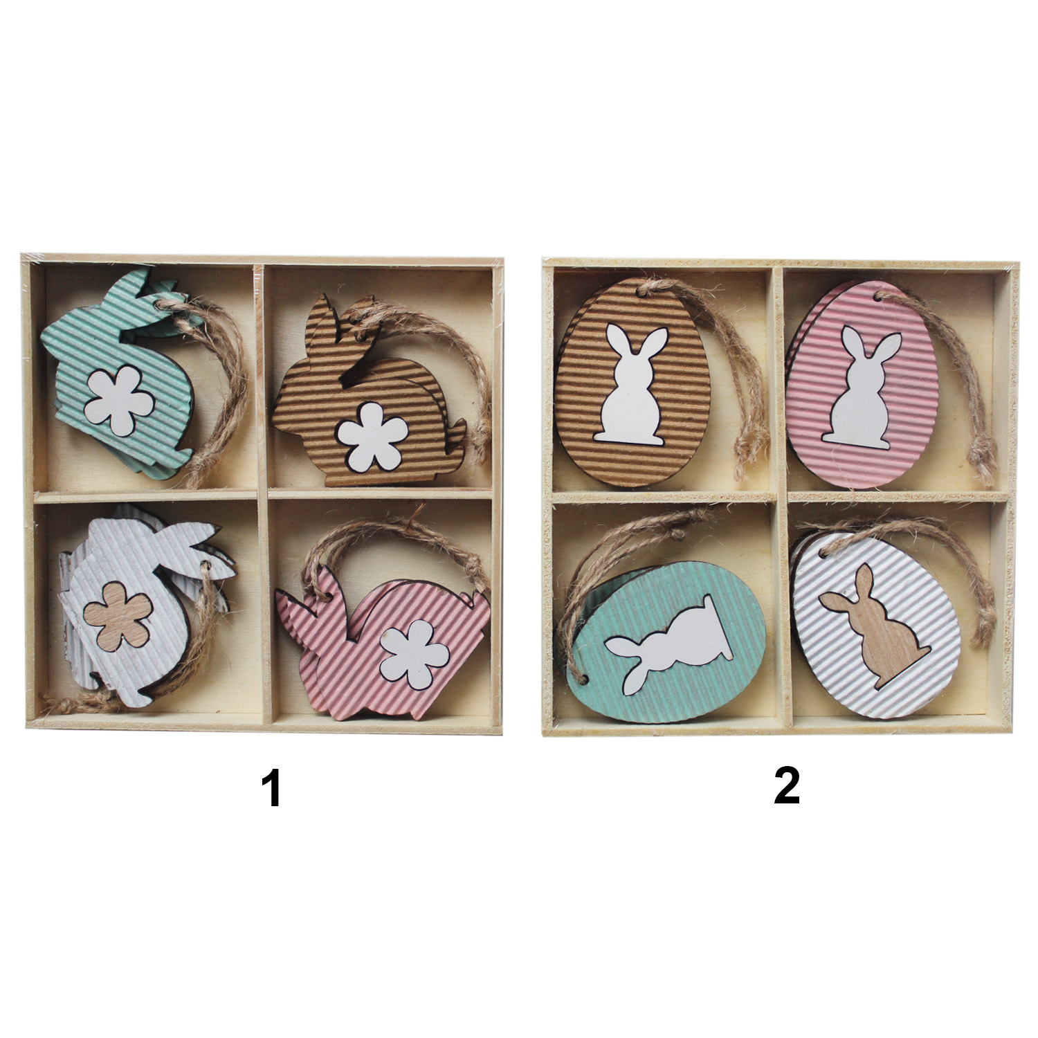 Zajíc/vajíčko závěs dřevo š.13x5cm mix S/8