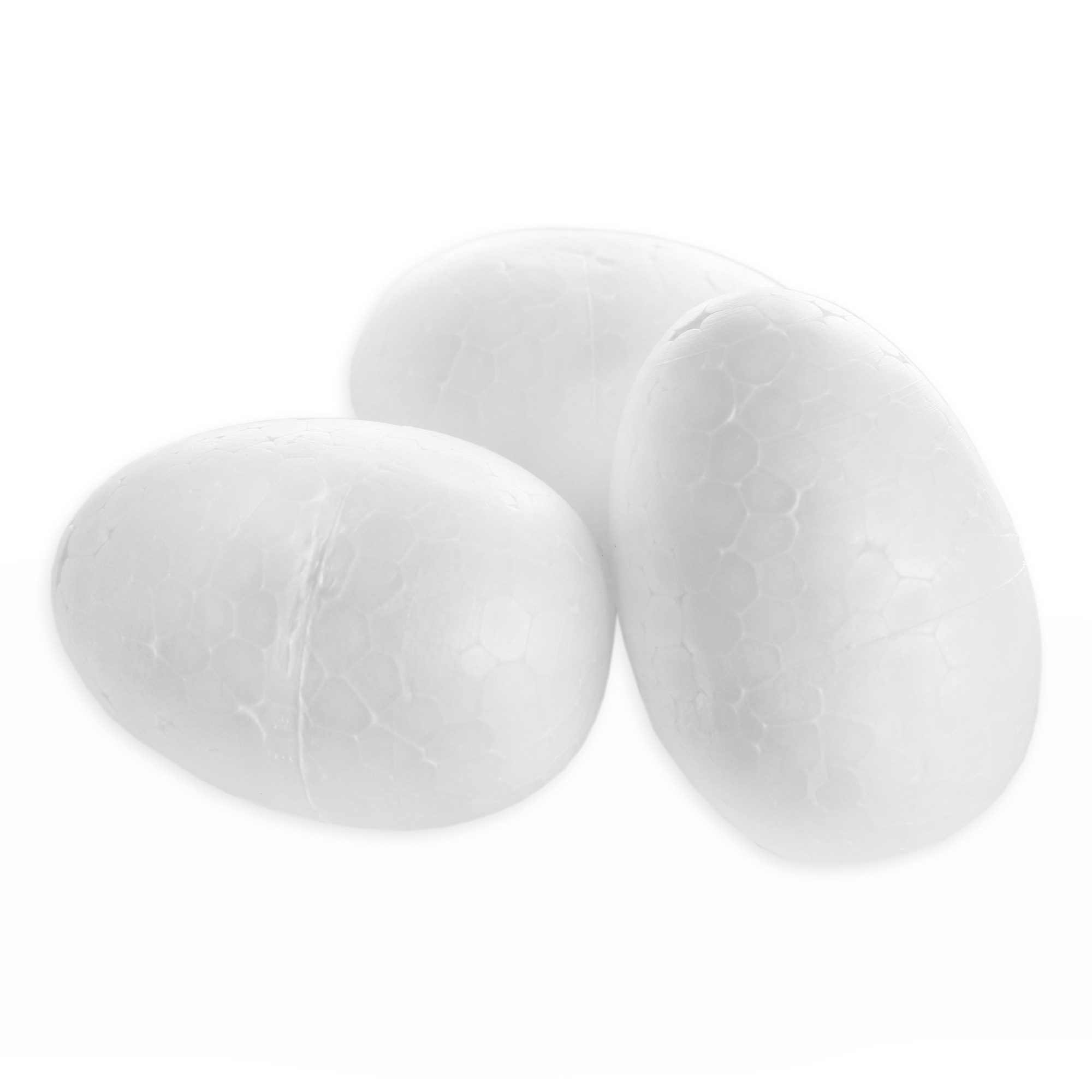 Vajíčka polystyren v.7cm bílá S/6
