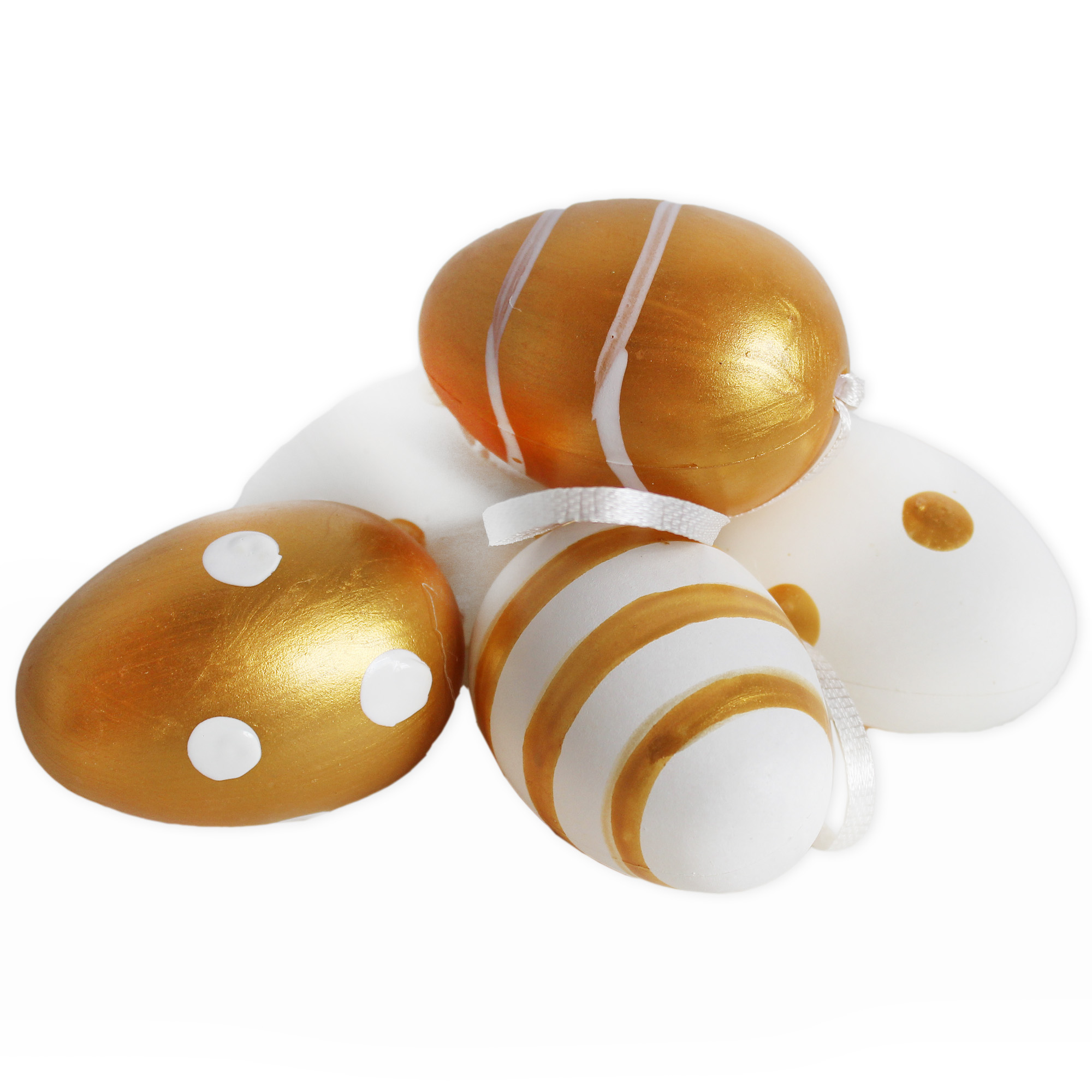 Vajíčka pvc závěs pr.6cm zlatá S/12ks