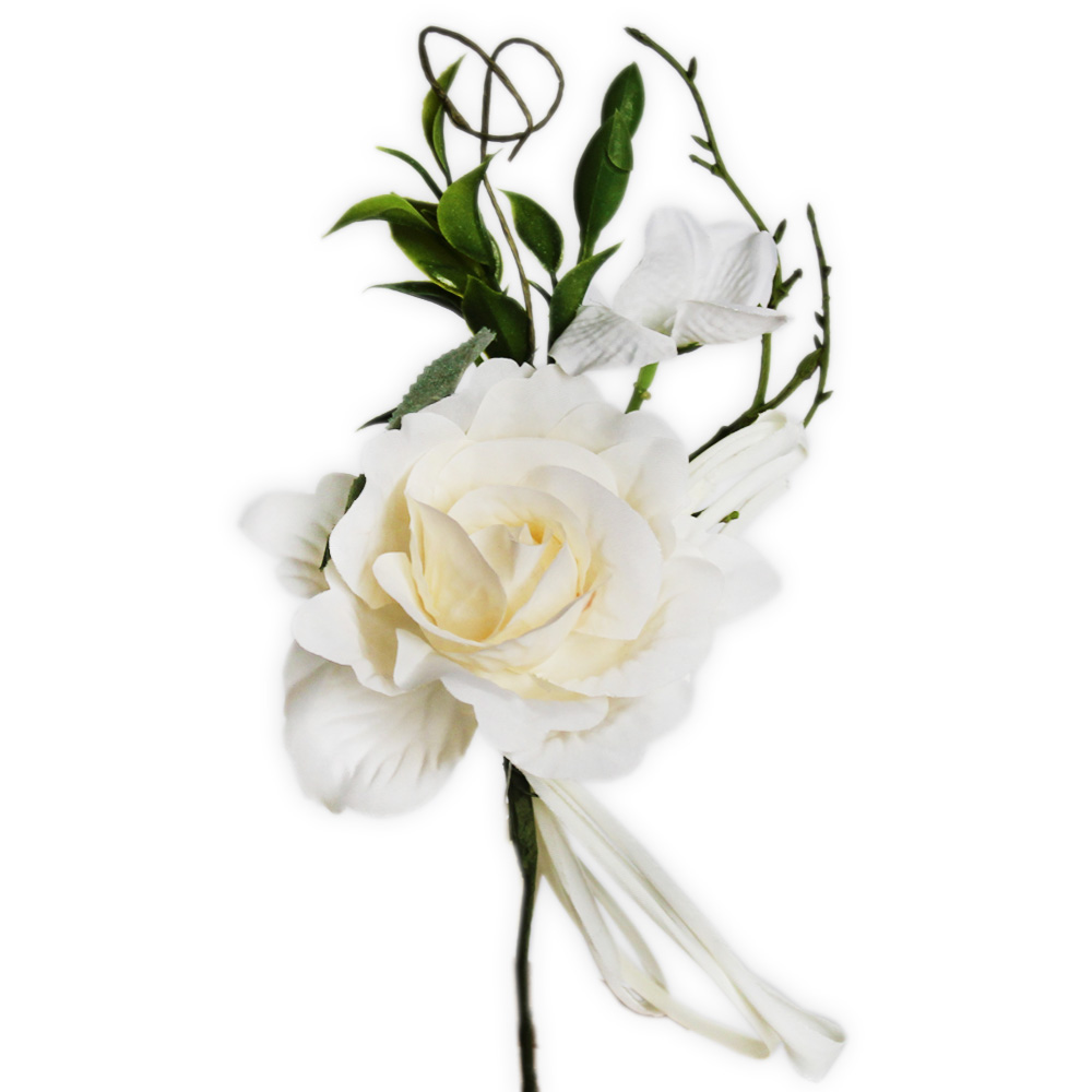 Růže zápich v.23cm krémová