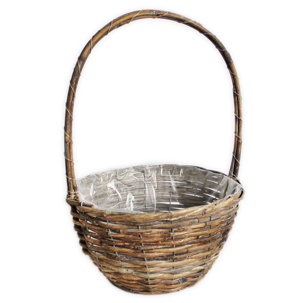 Proutí koš s uchem pr.30x47cm natural