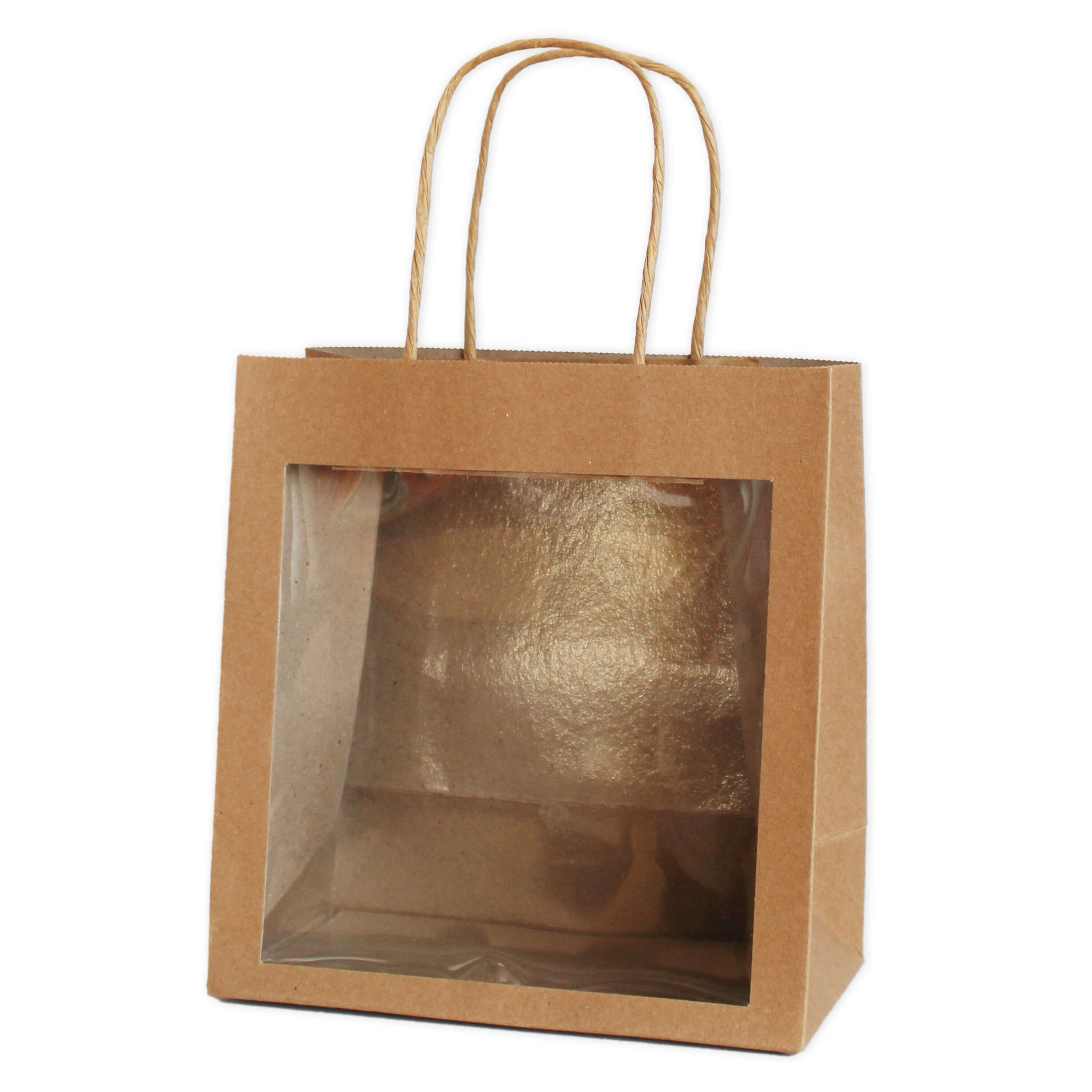 Taška karton v.20x10cm kraft