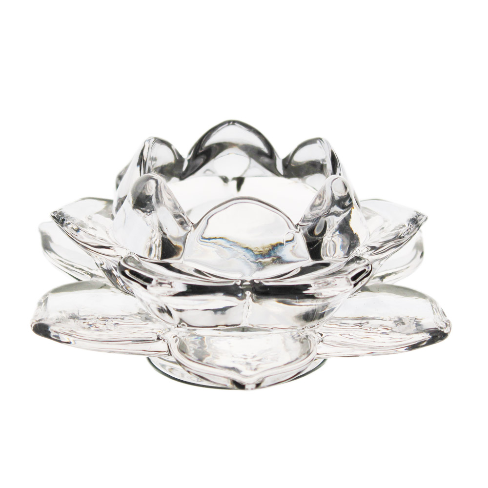 Sklo svícen Lotos pr.12x5,4 čirá