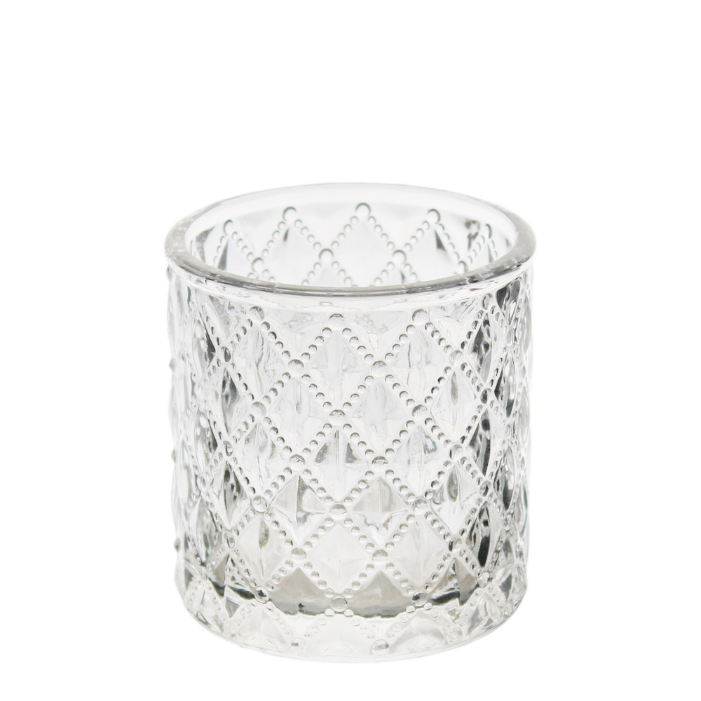 Svícen sklo pr.7cm čirá