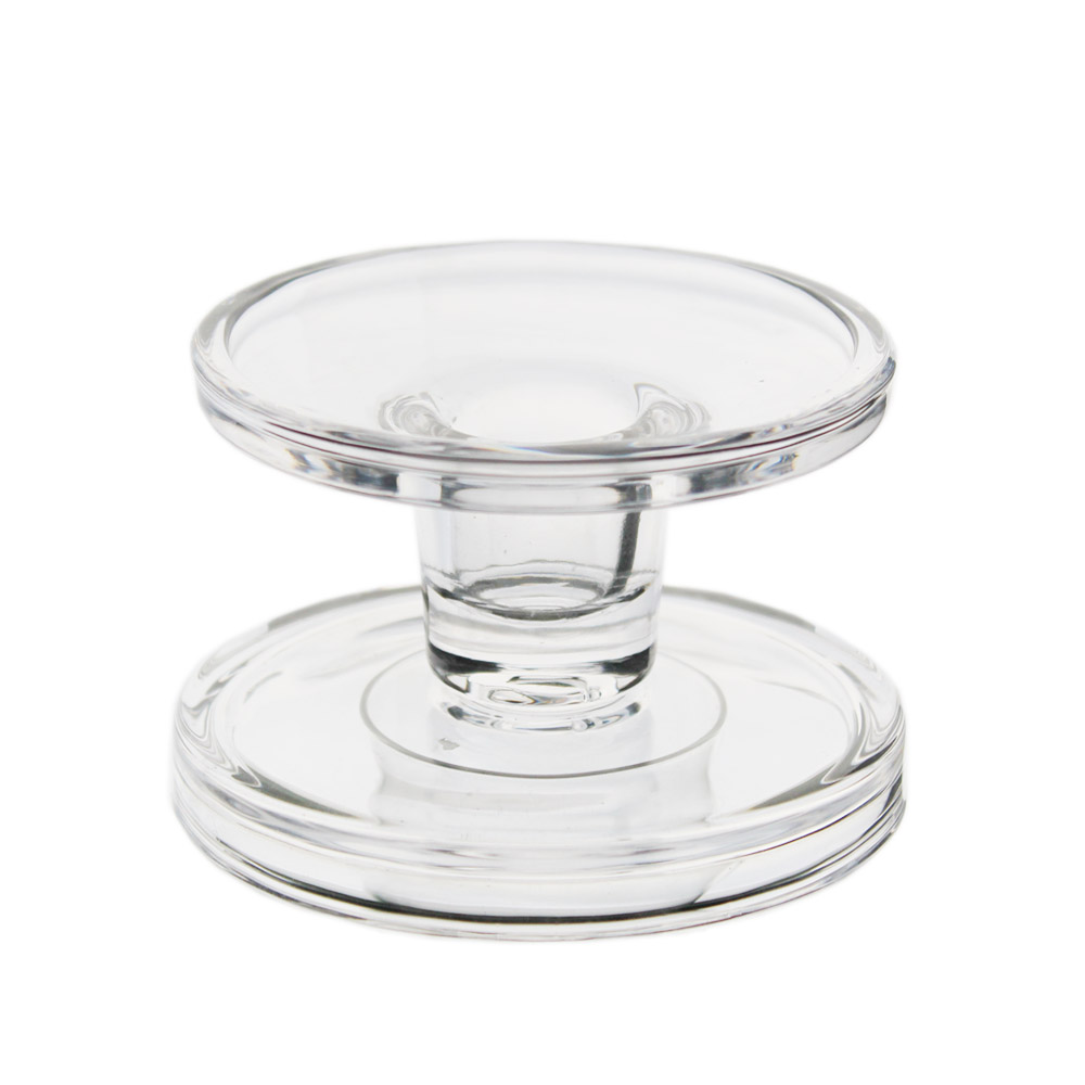 Sklo svícen na noze pr.10x6cm čirý