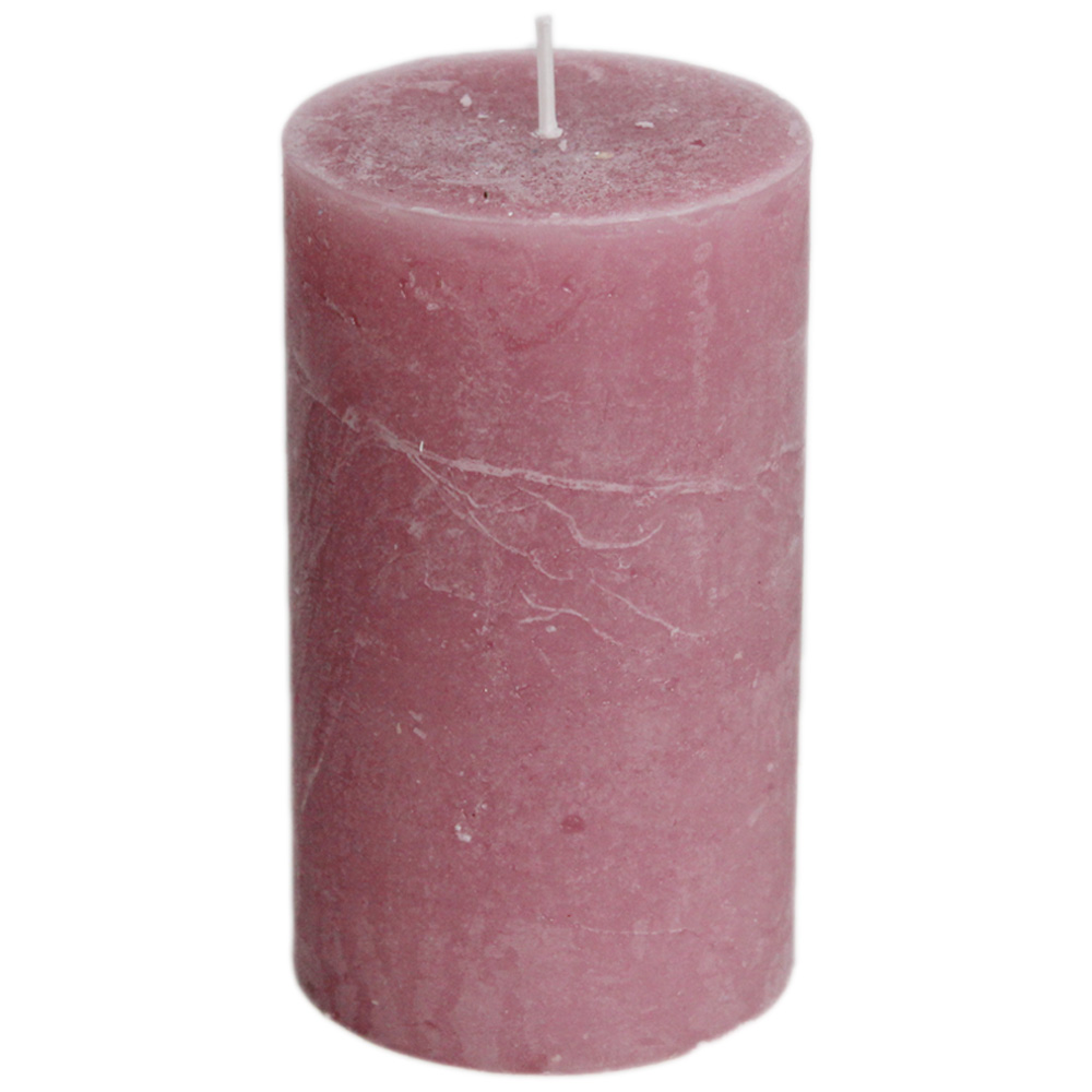 Svíčka Rustik pr.70x120mm růžová