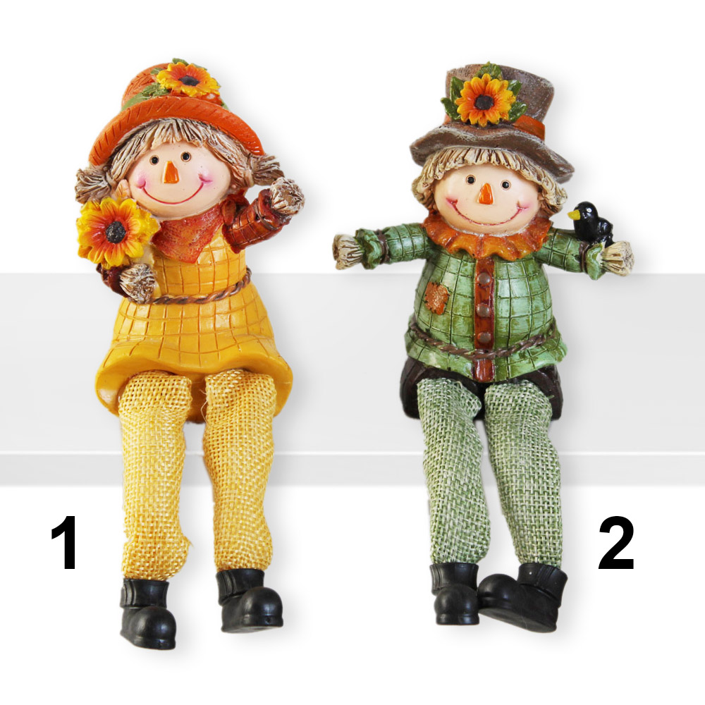 Strašák nohatý polyresin v.10cm mix