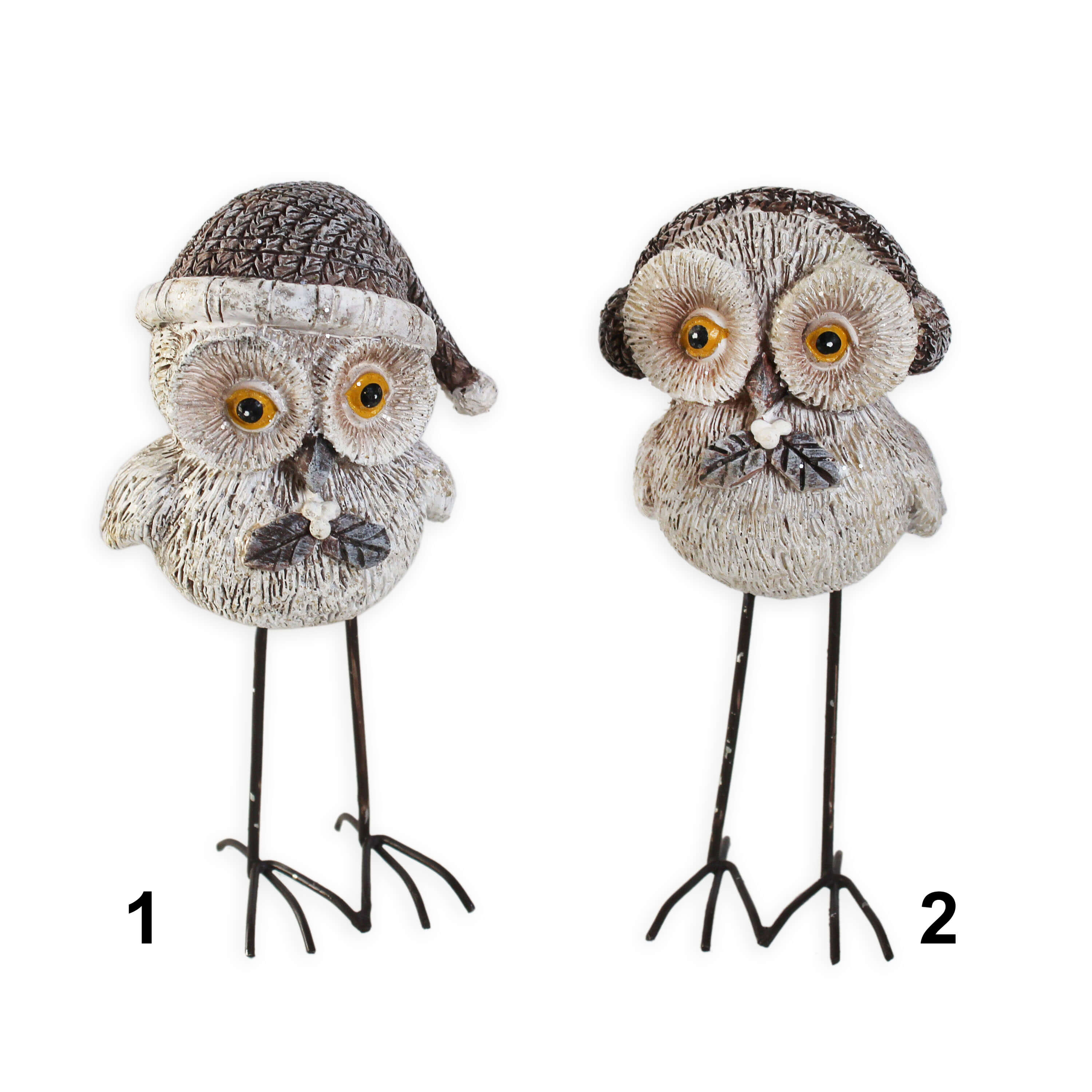 Sova keramika/kov v.11cm mix