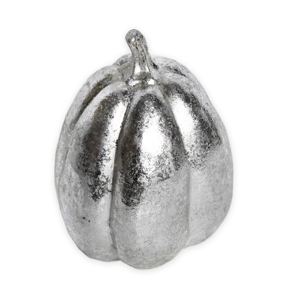 Dýně polyston v.7,9x10,6cm stříbrná