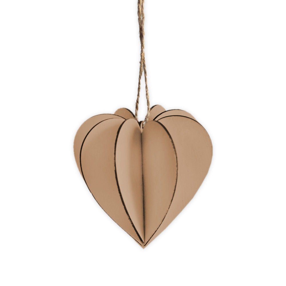 Srdce závěs dřevo v.8cm kraft