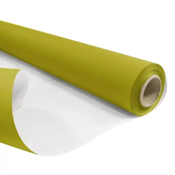 Papír kraft zelená/bílá role 0,79x40m