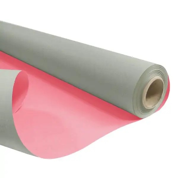 Papír kraft šedá/korálová role 0,79x40m