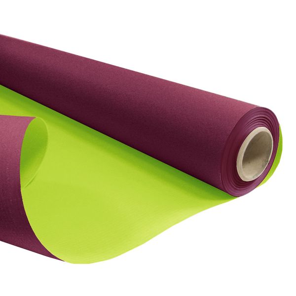 Papír kraft vínová/zelená role 0,70x40m