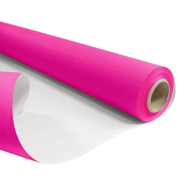 Papír kraft fuschia/bílá role 0,79x40m