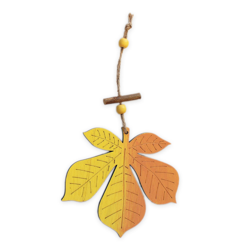 List kaštan závěs dřevo pr.12cm