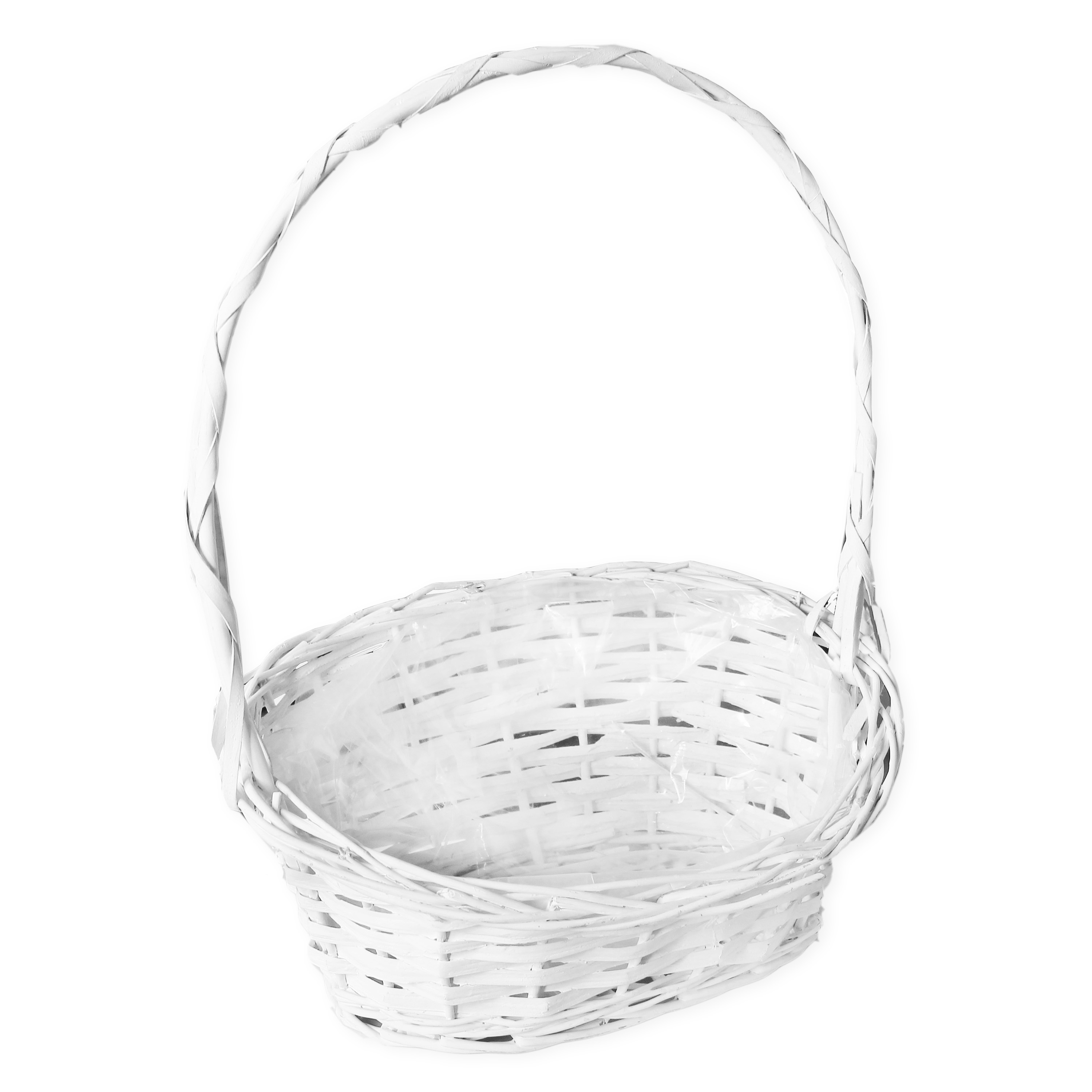 Proutí koš s uchem dl.35x25x15cm bílý