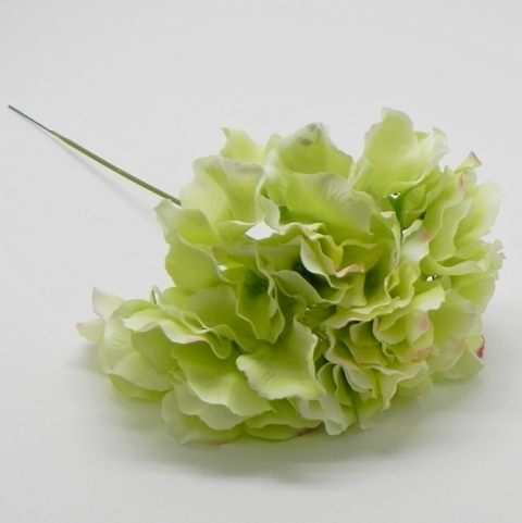 UK Hortenzie zápich pvc/textil v.28x15cm zelená