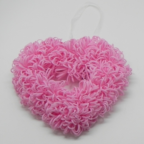 Srdce polystyrén/pěna š.25cm růžové