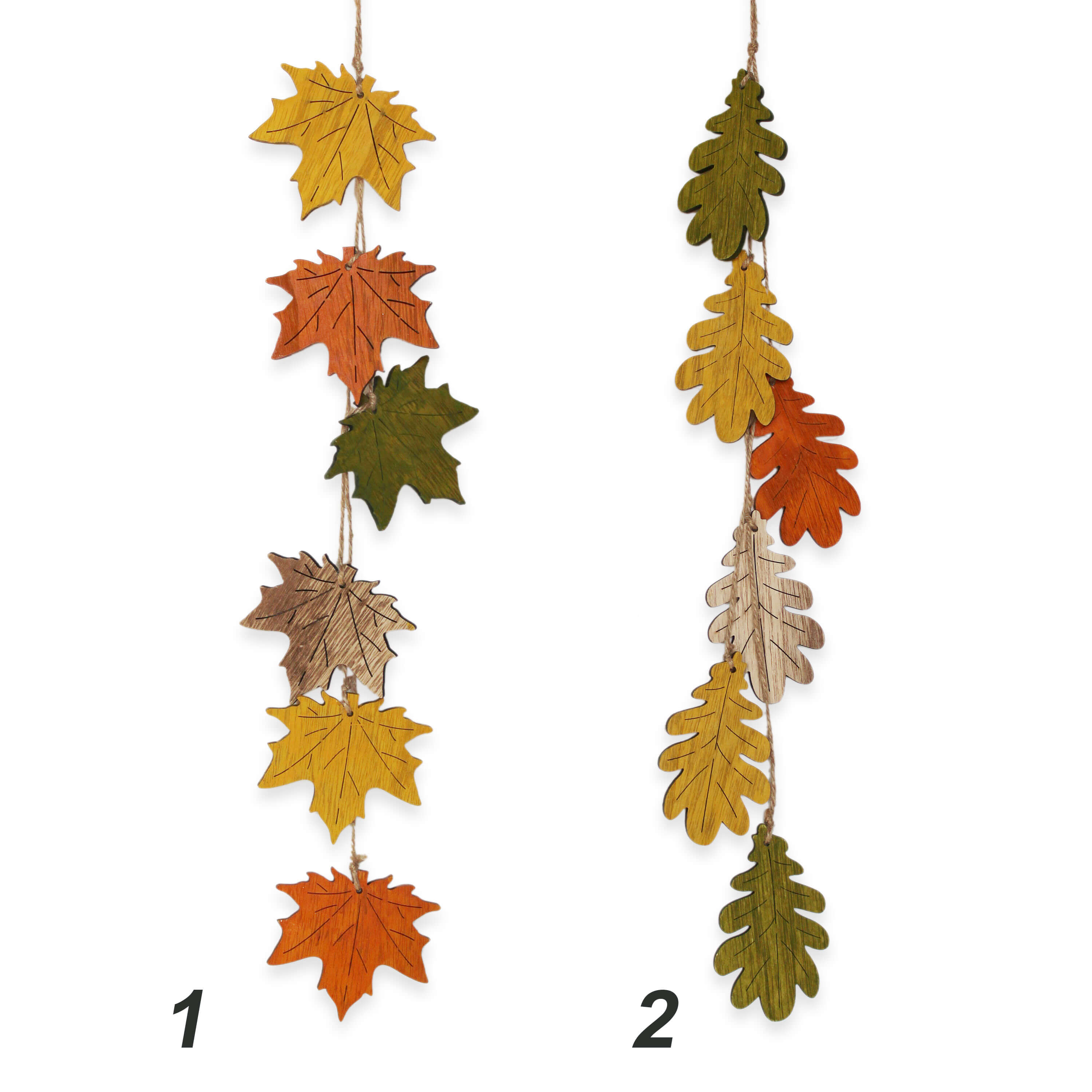 Listy dřevo závěs dl.60cm mix