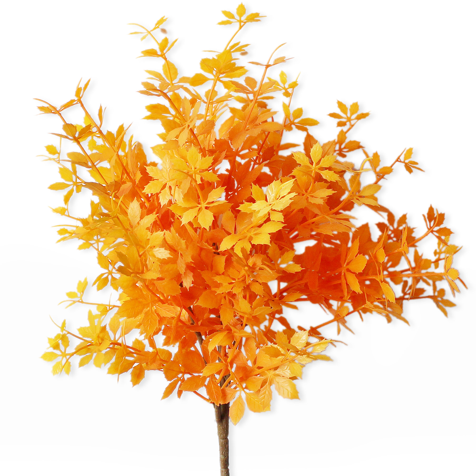 Větev podzim umělá v.54cm oranžová