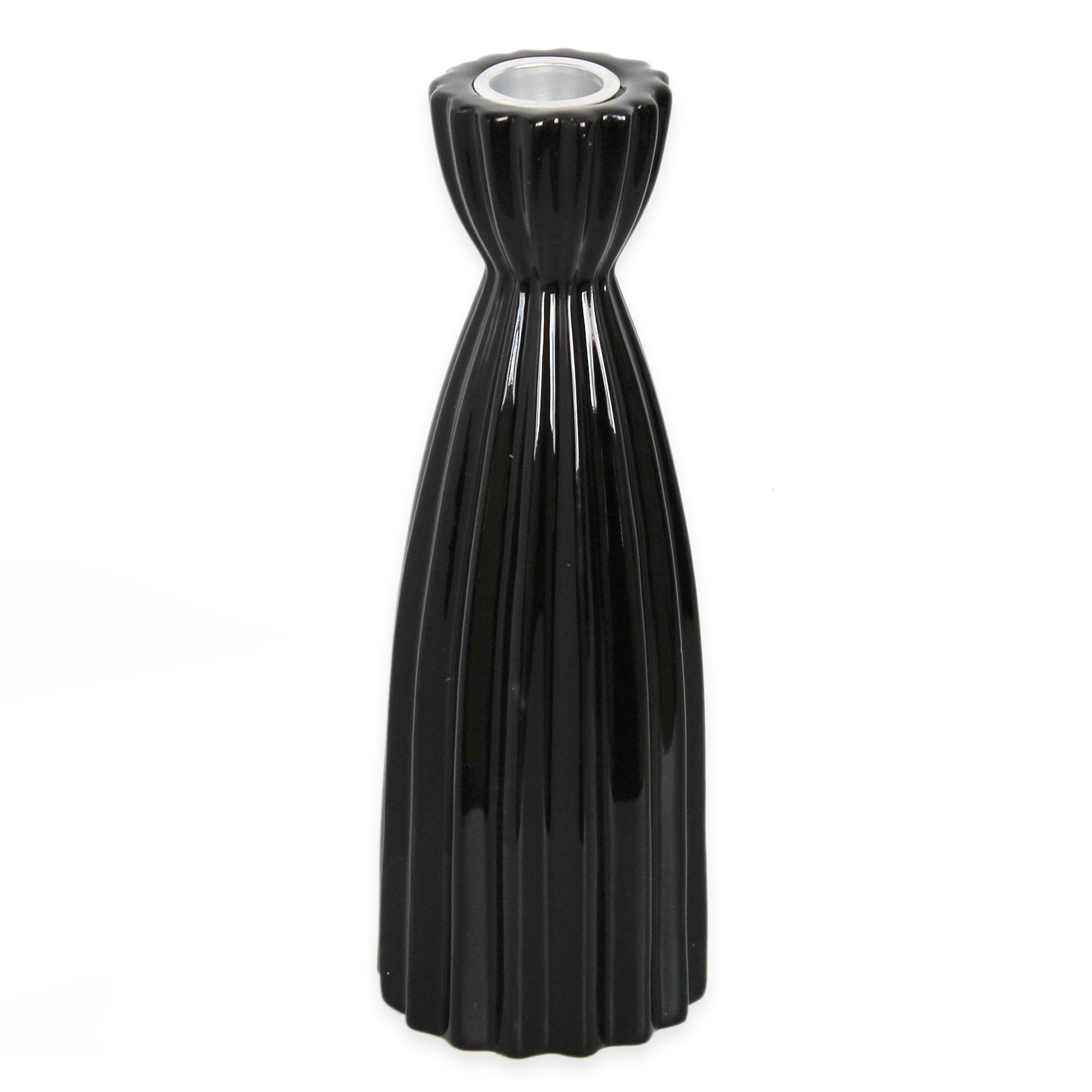 Svícen keramika v.20cm černý