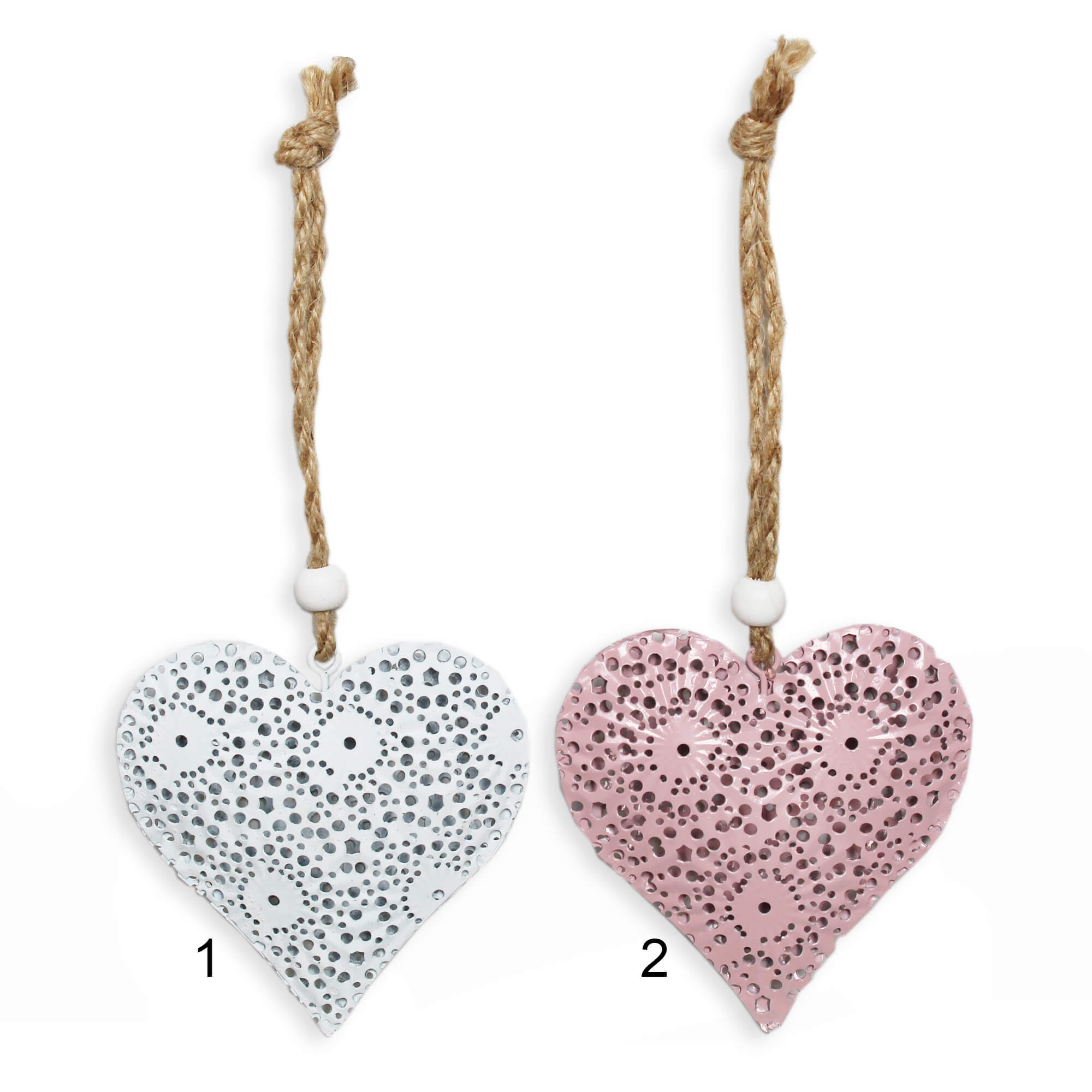 Srdce závěs kov pr.8cm mix