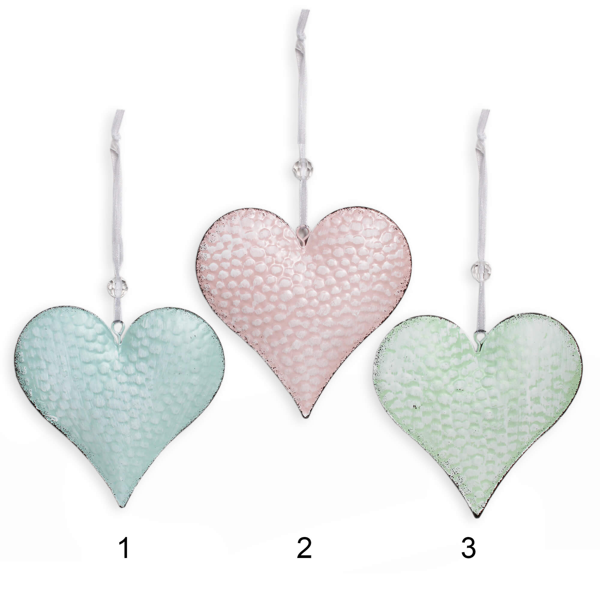 Srdce závěs kov v.15cm mix